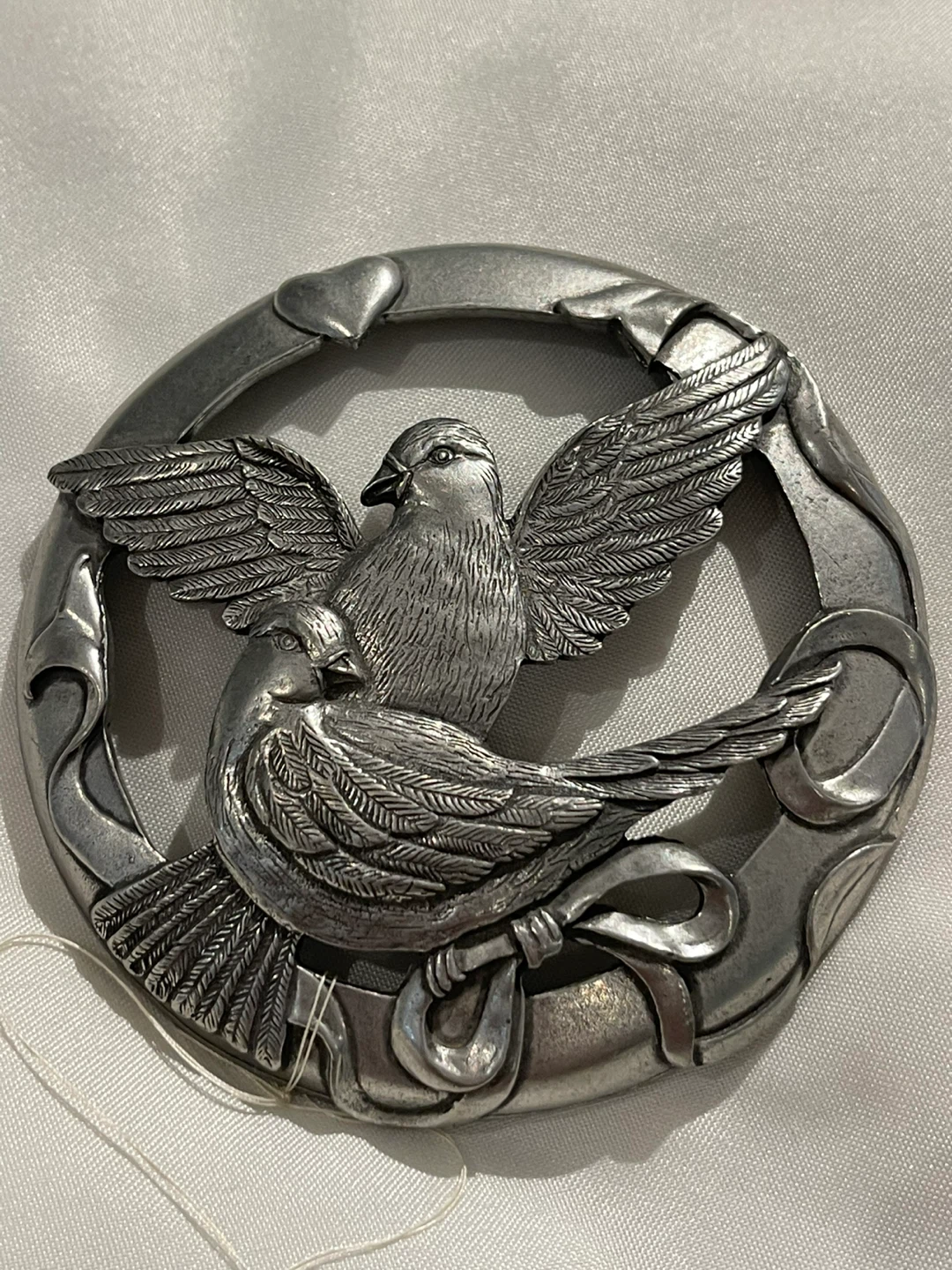 Vintage 1988 Seagull Pewter Trinket Jar Lid