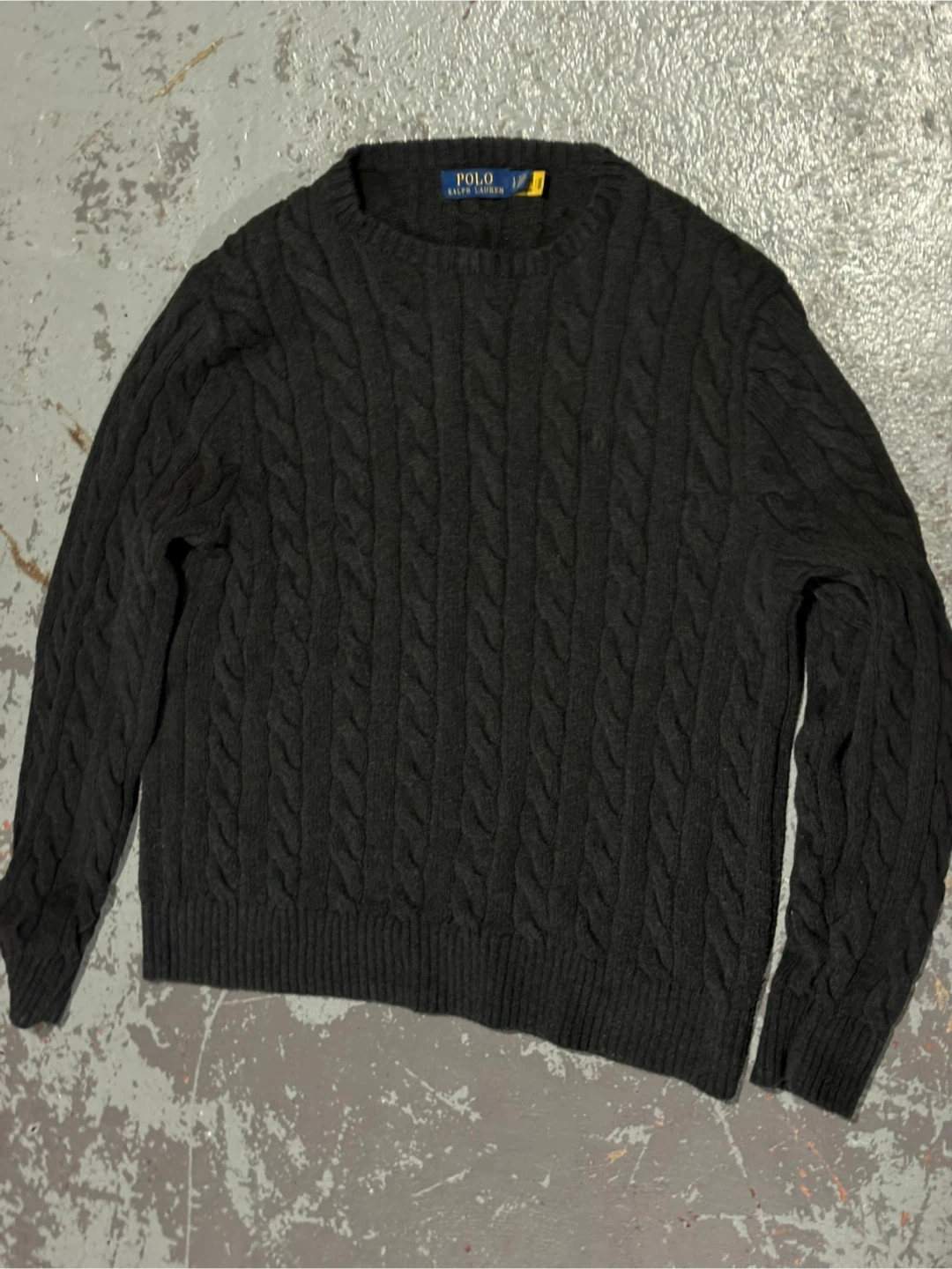 Polo Ralph Lauren Grey Cable Knit Sweater