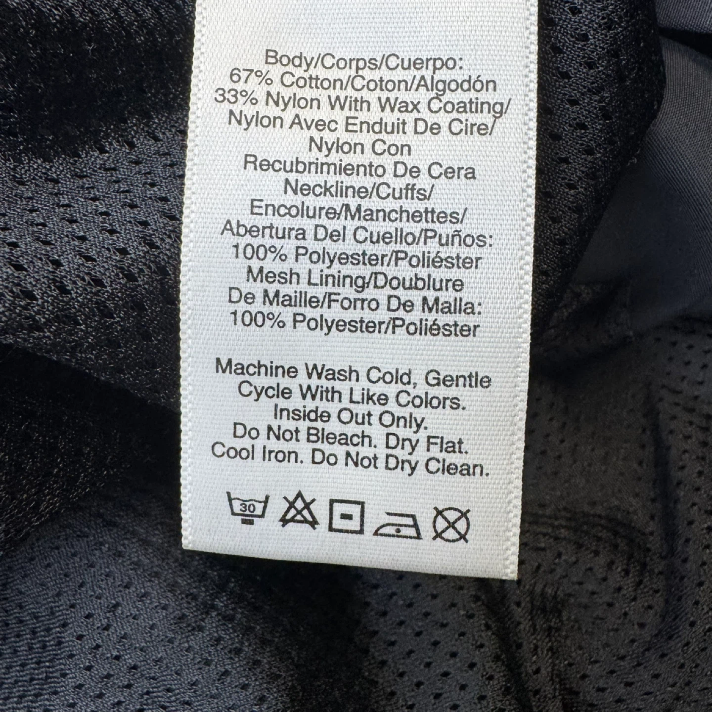 DKNY Black Cotton Long Bomber Jacket / Coat – Size L  Like New - photo 4