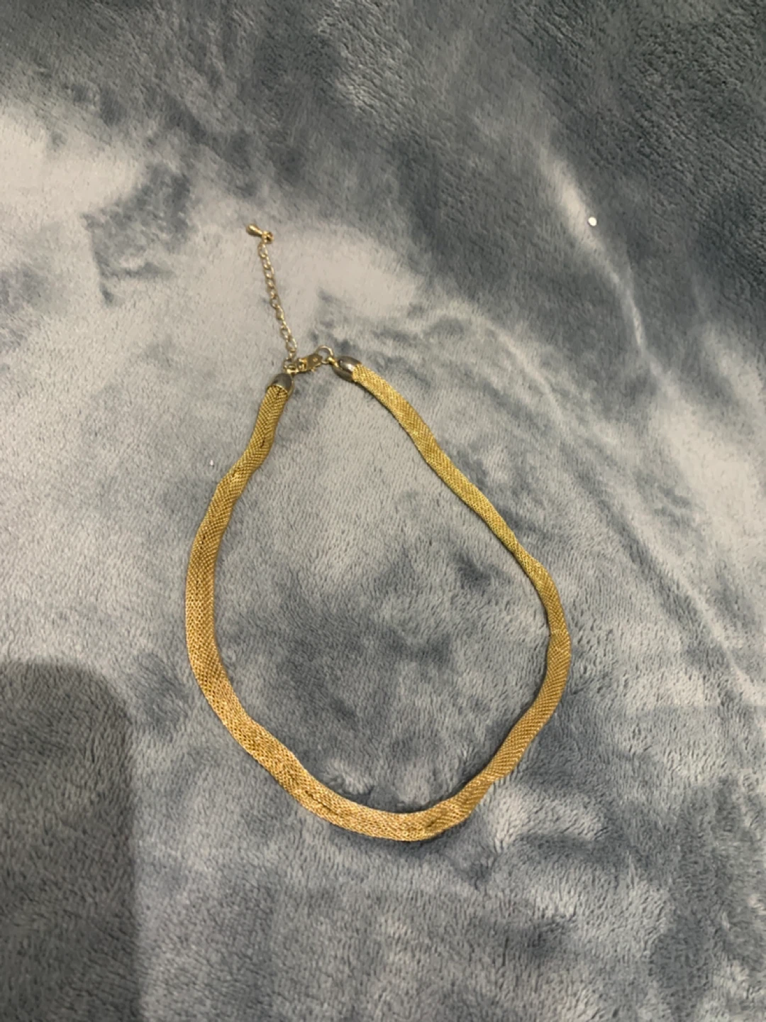 Gold Mesh Choker Necklace