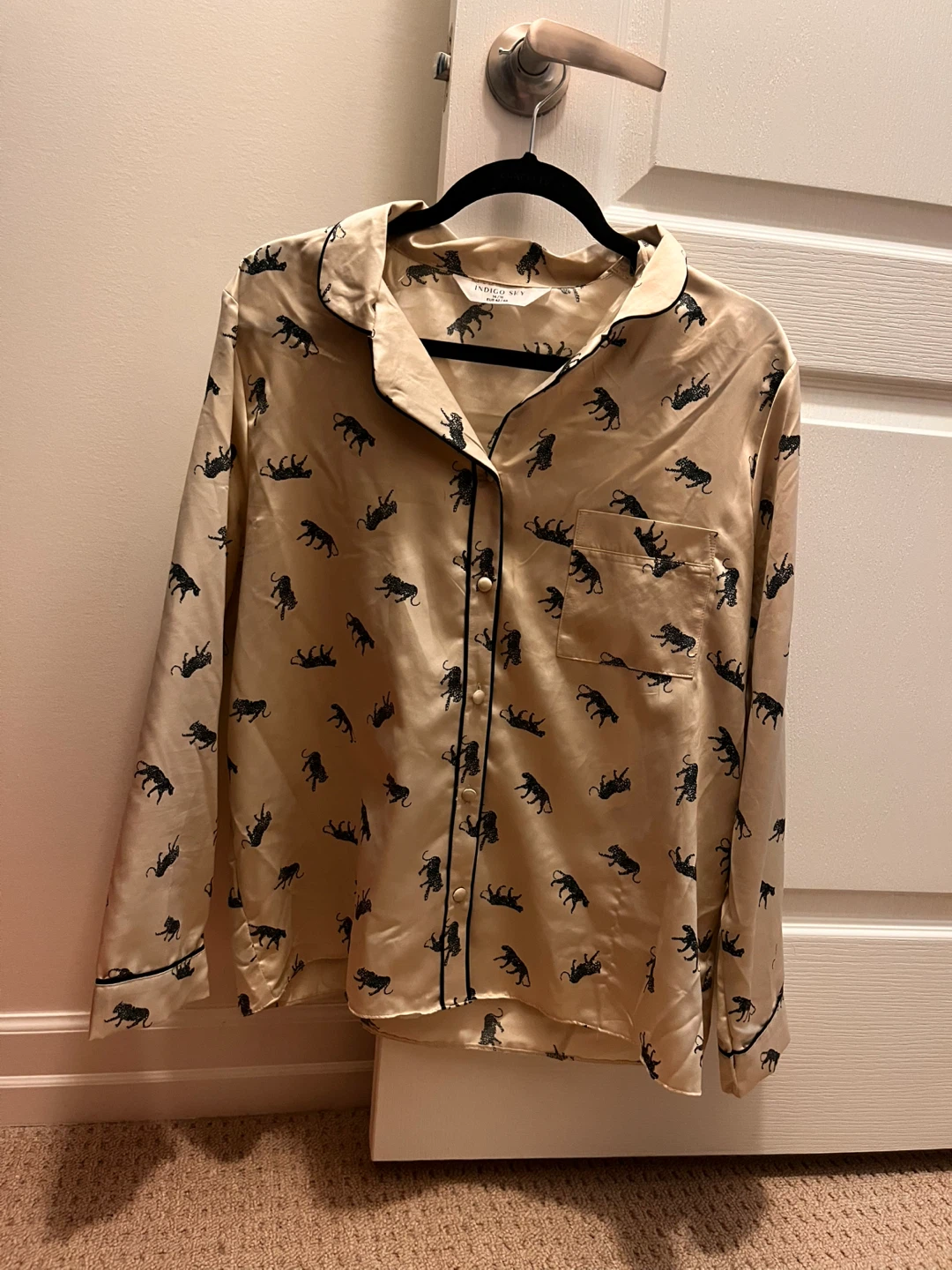 Indigo Sky Pajama Top - Animal Print