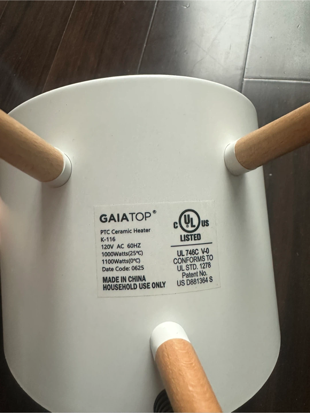 GAIATOP Ceramic Space Heater - photo 2