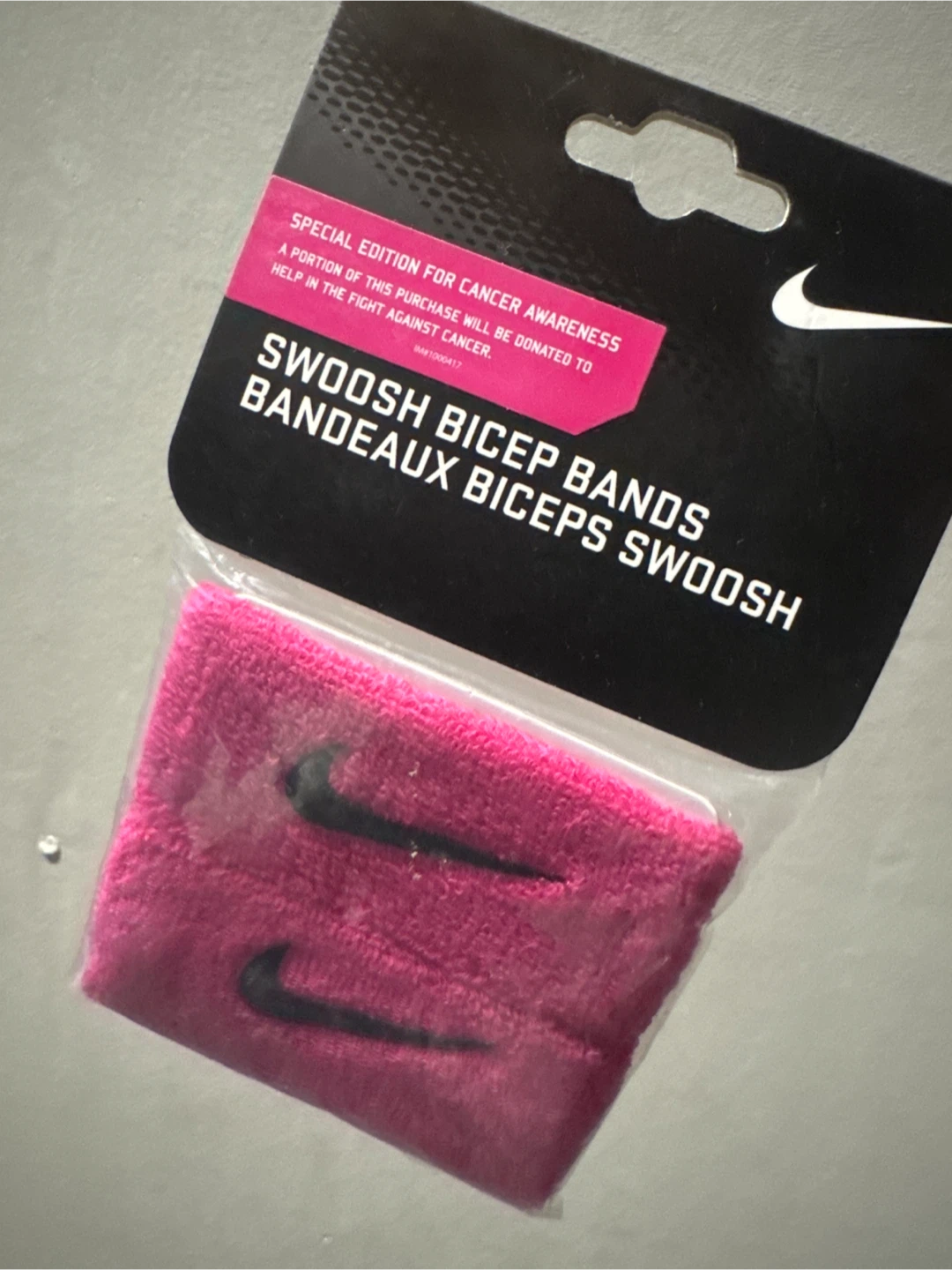 New Nike Swoosh Bicep Bands Pink
