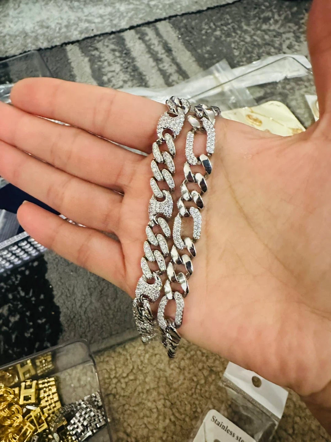 Silver Cuban Link Bracelet - photo 3