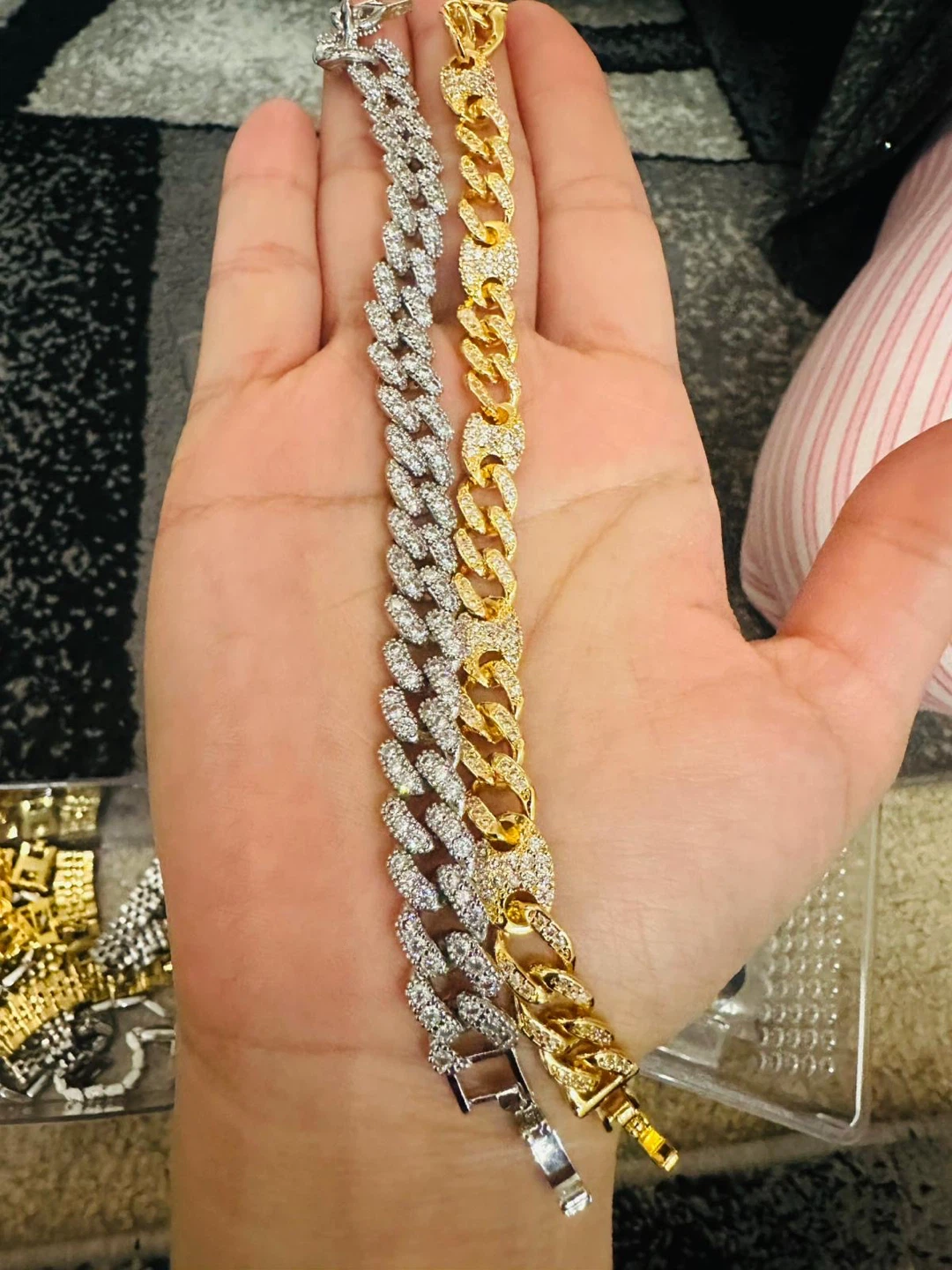Gold plated & Silver Cuban Link Bracelets - photo 2