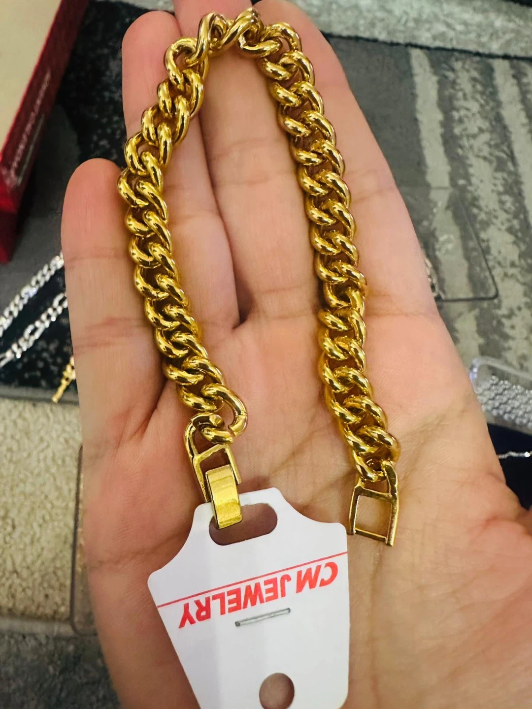 CM Jewelry Gold  plated Chain Bracelet