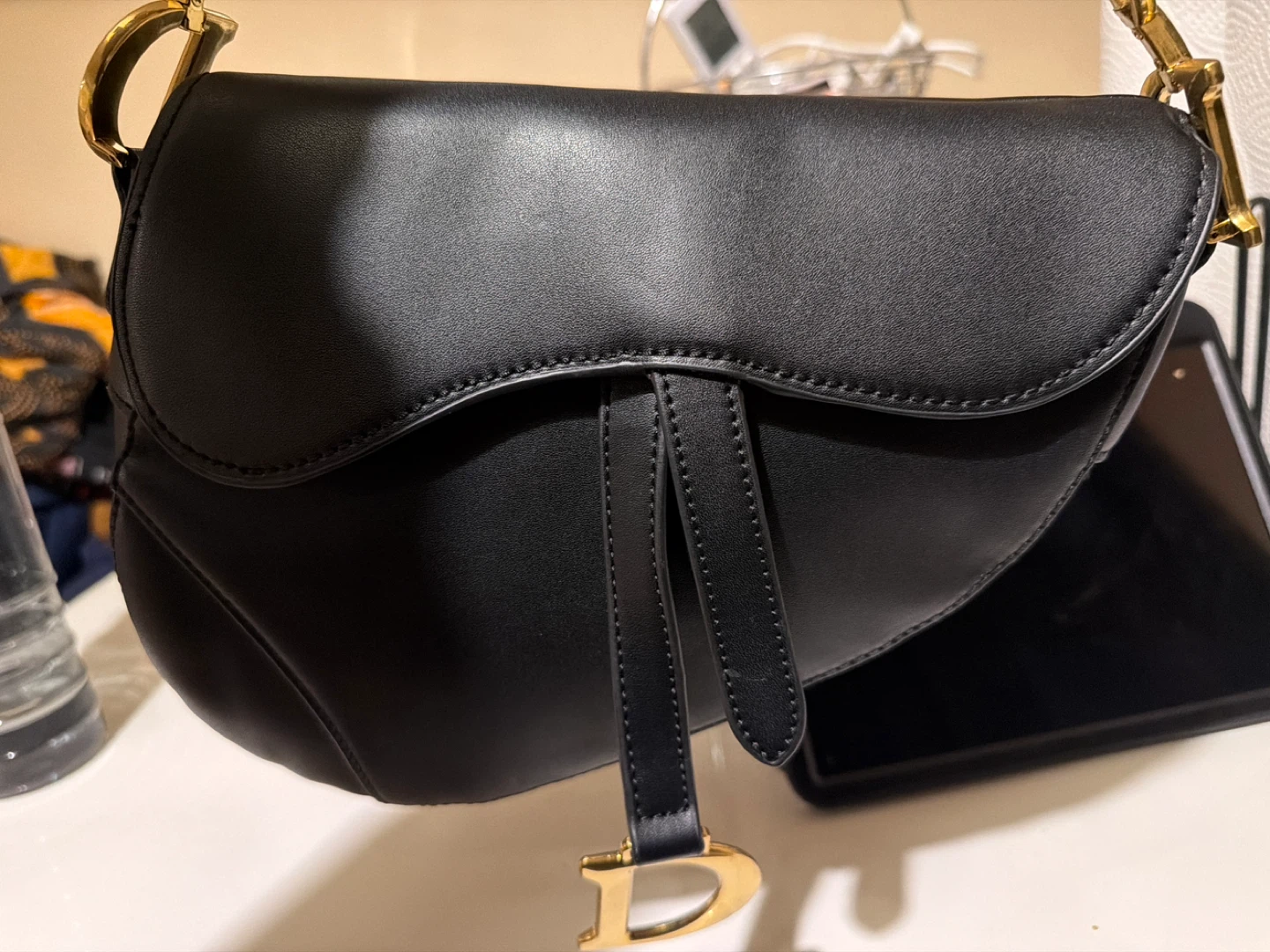 Christian Dior Saddle Bag Black