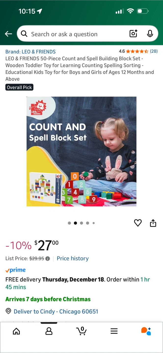 LEO & FRIENDS Count and Spell Block Set - 50 Piece - photo 5