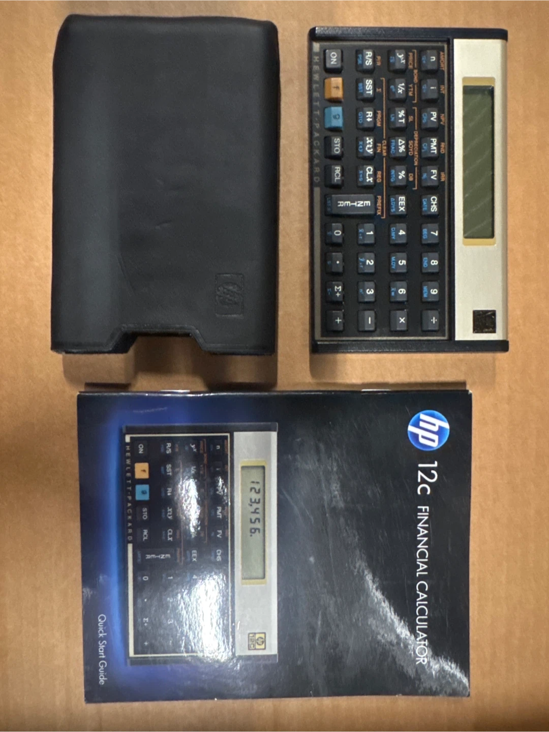 HP 12C Financial Calculator w/ Case & Box