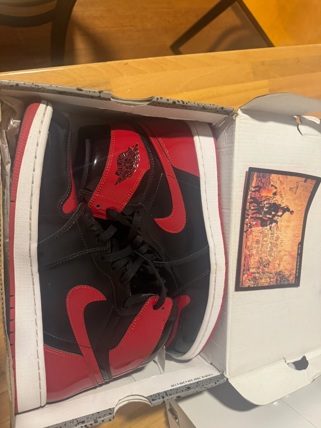 Nike Air Jordan 1 & 4, Red/Black, Size 12Unknown - photo 4