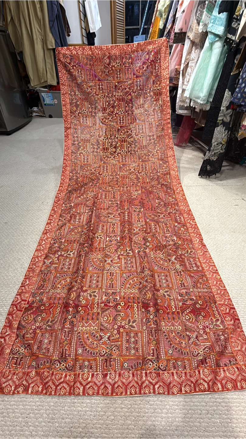 Embroidered Velvet Shawl