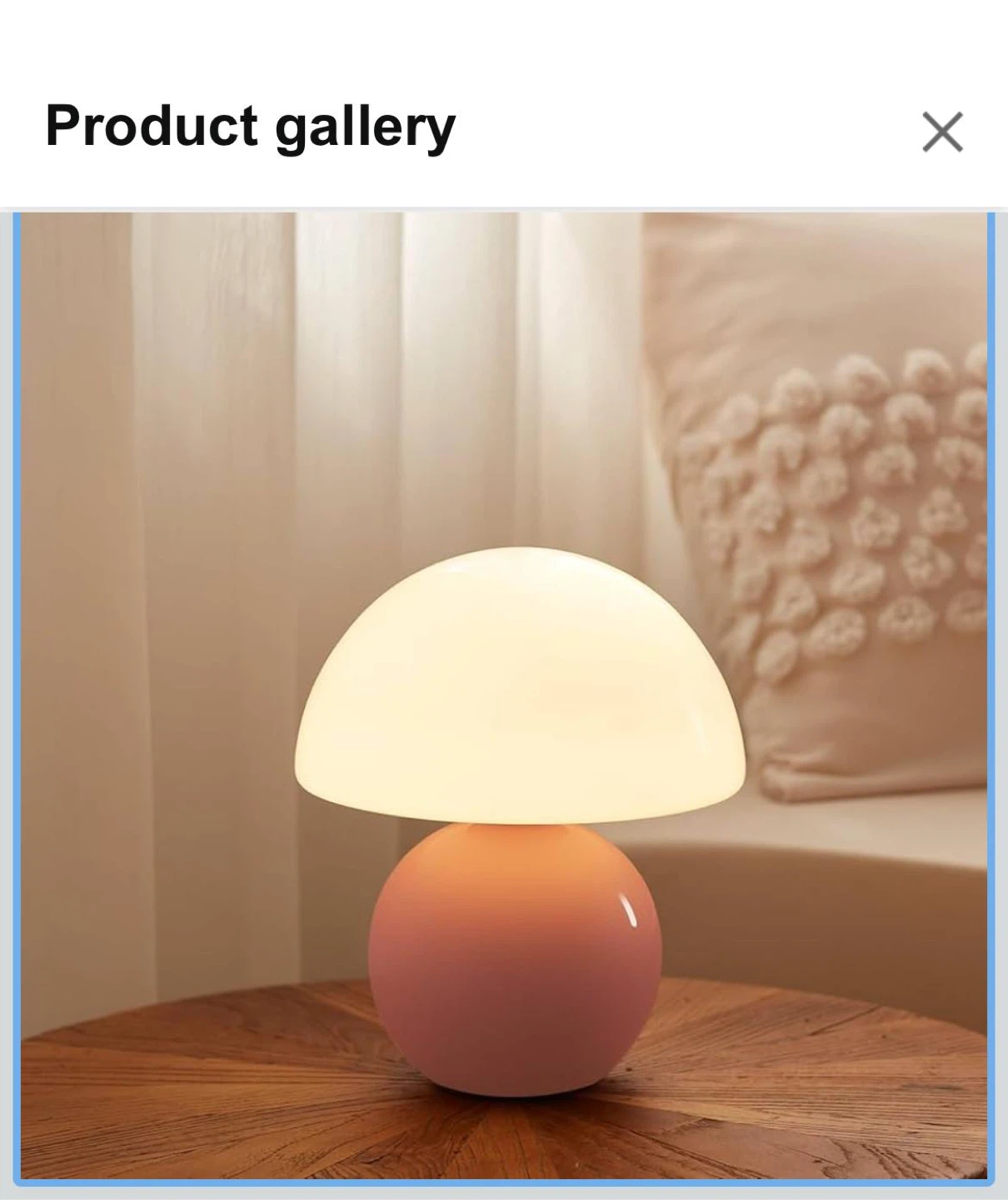 Mushroom Table Lamp - Pink