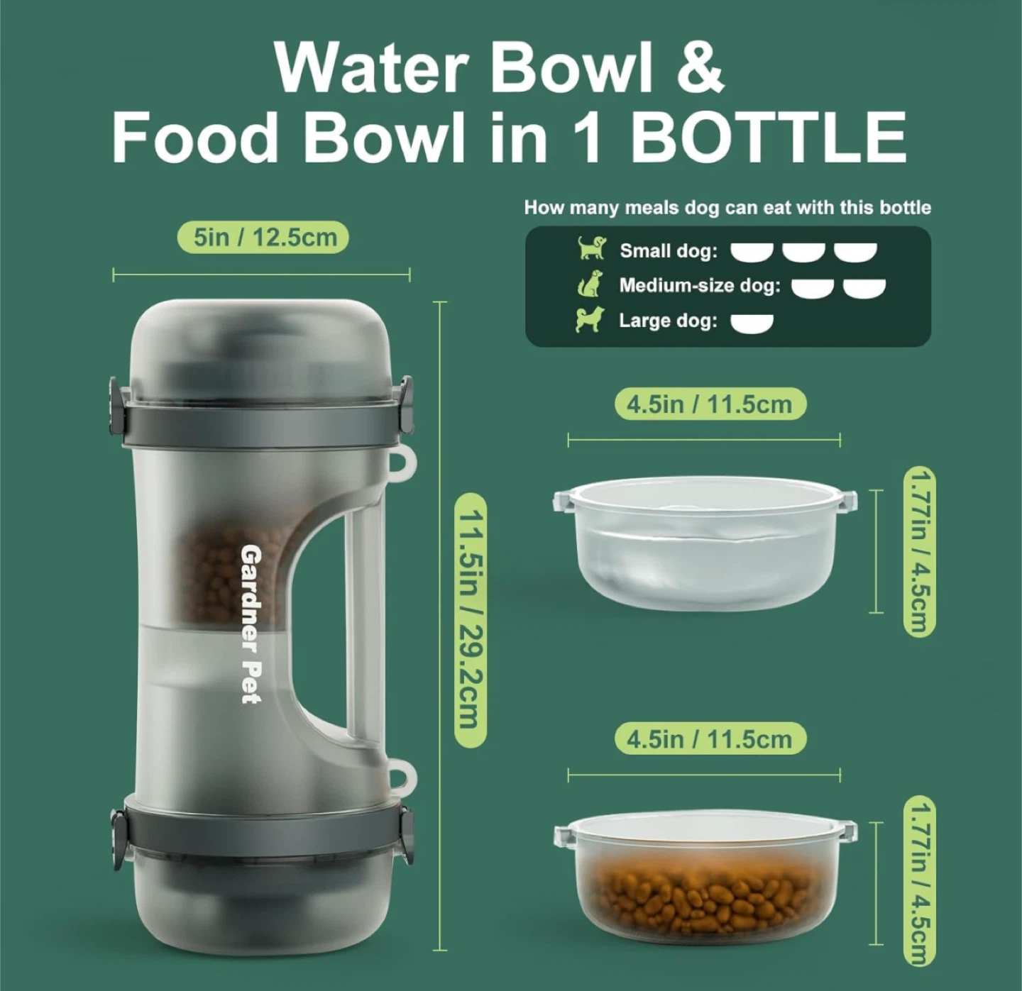 Gardner Pet Water & Food Bowl in 1 Bottle - 751ml - photo 5