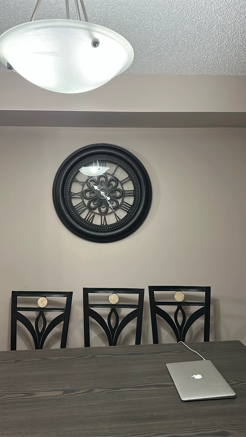 Black Decorative Wall Clock - photo 2