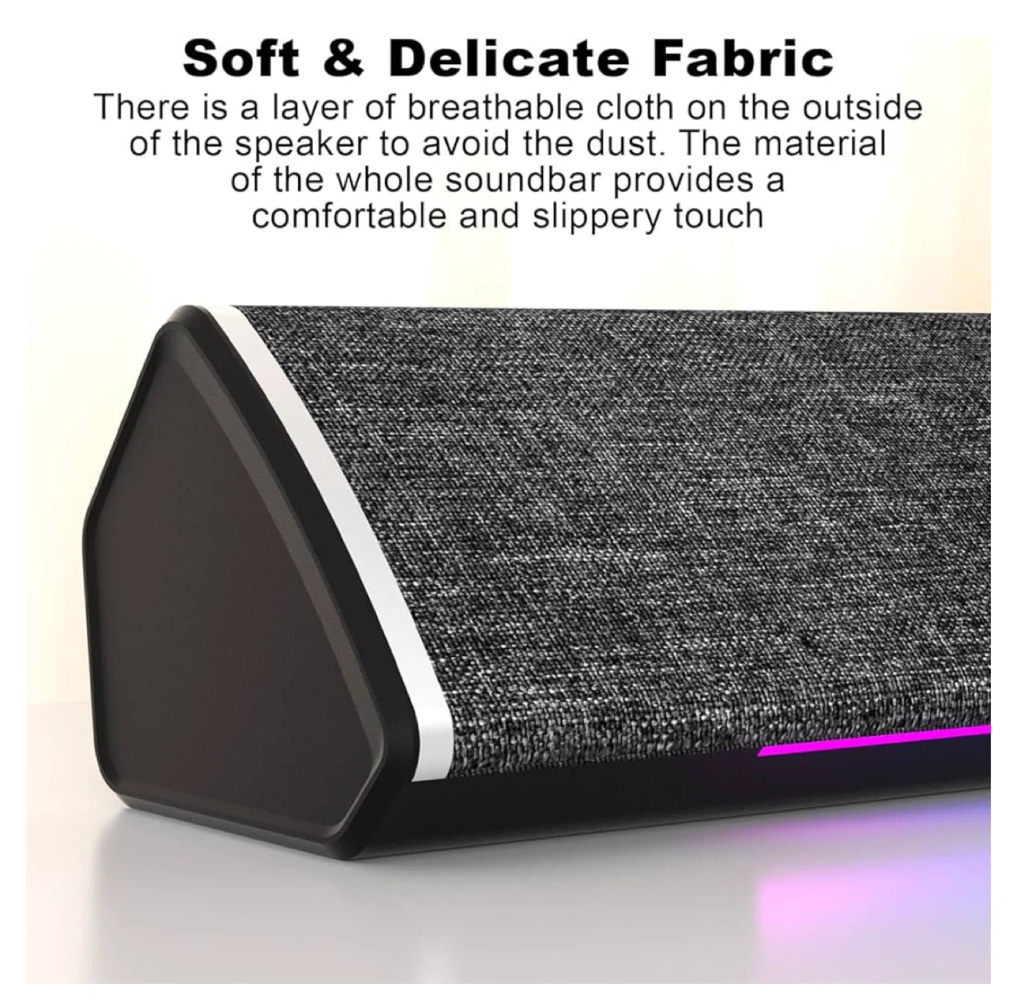 Computer Soundbar with LED Light Effects