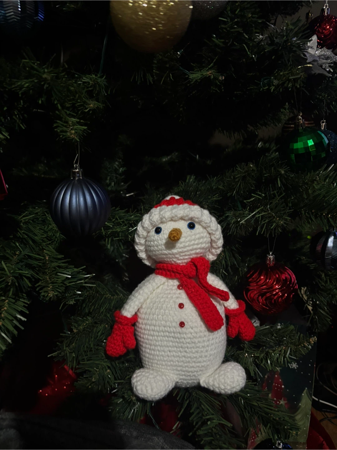 Crocheted Snowman Decoration