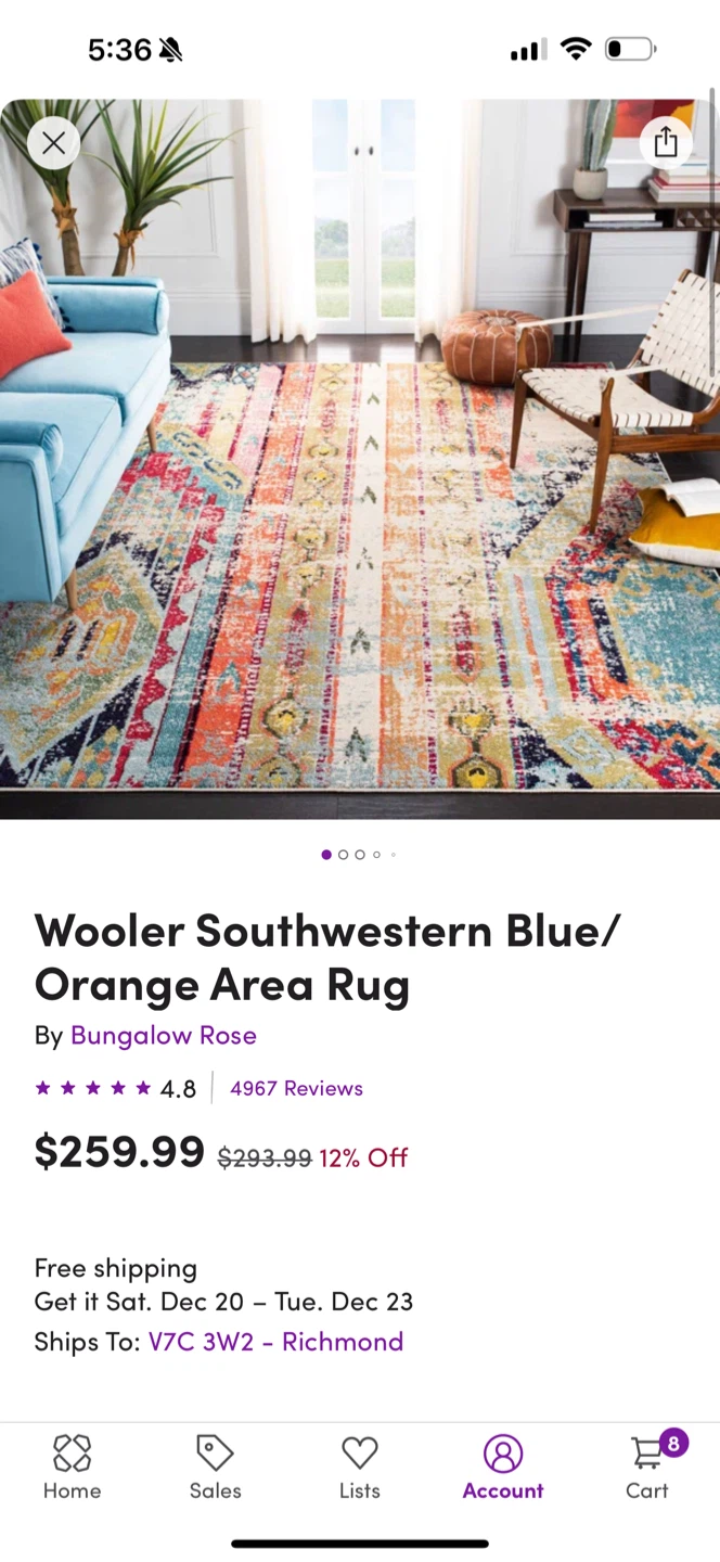 Wooler southwestern area rug - photo 2