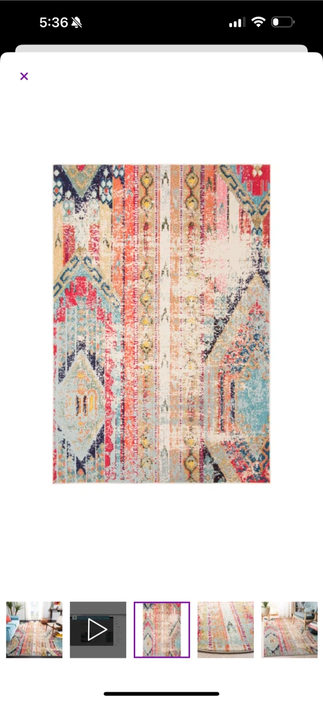Wooler southwestern area rug