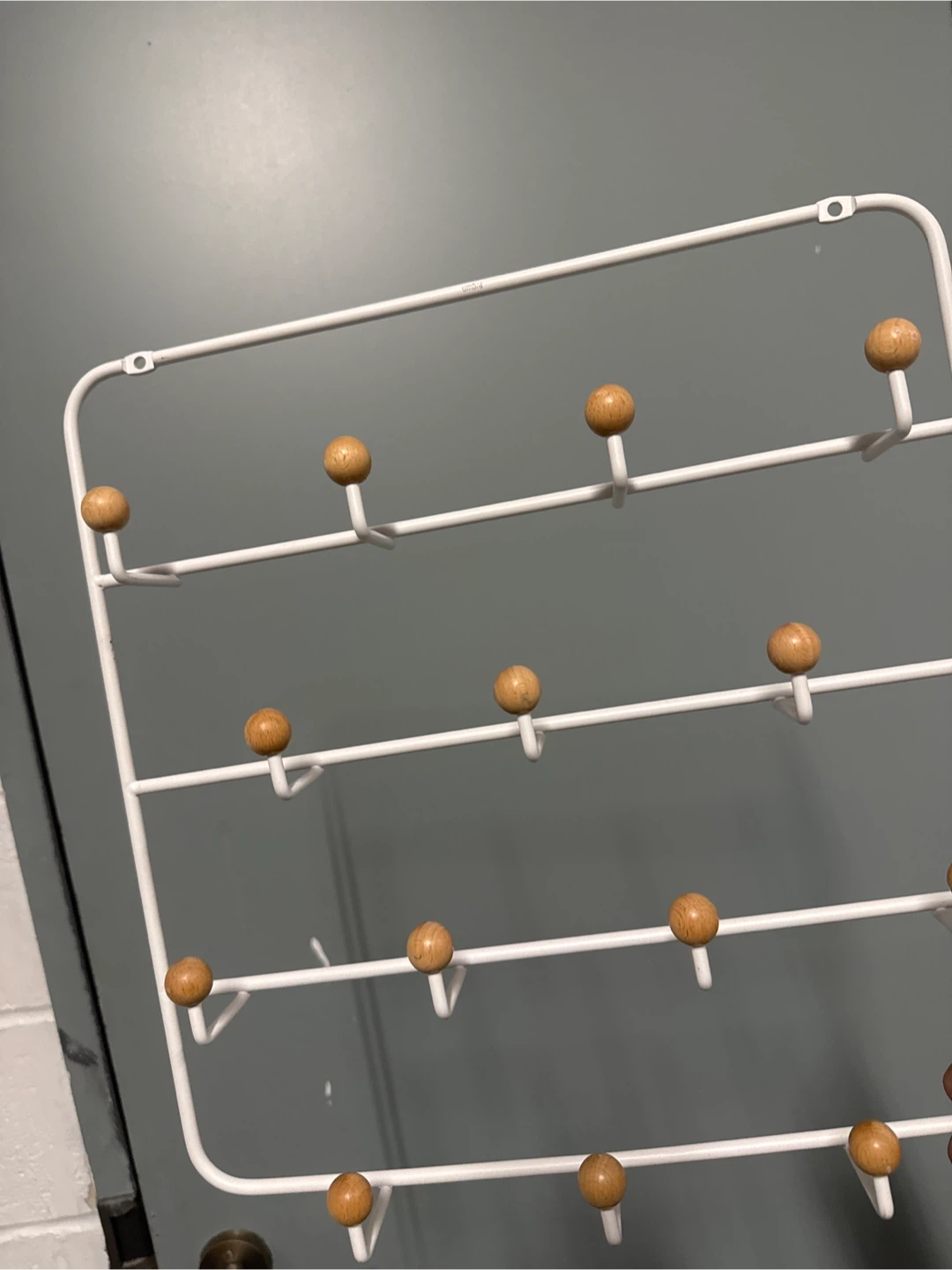 White Metal & Wood Peg Rail - photo 2