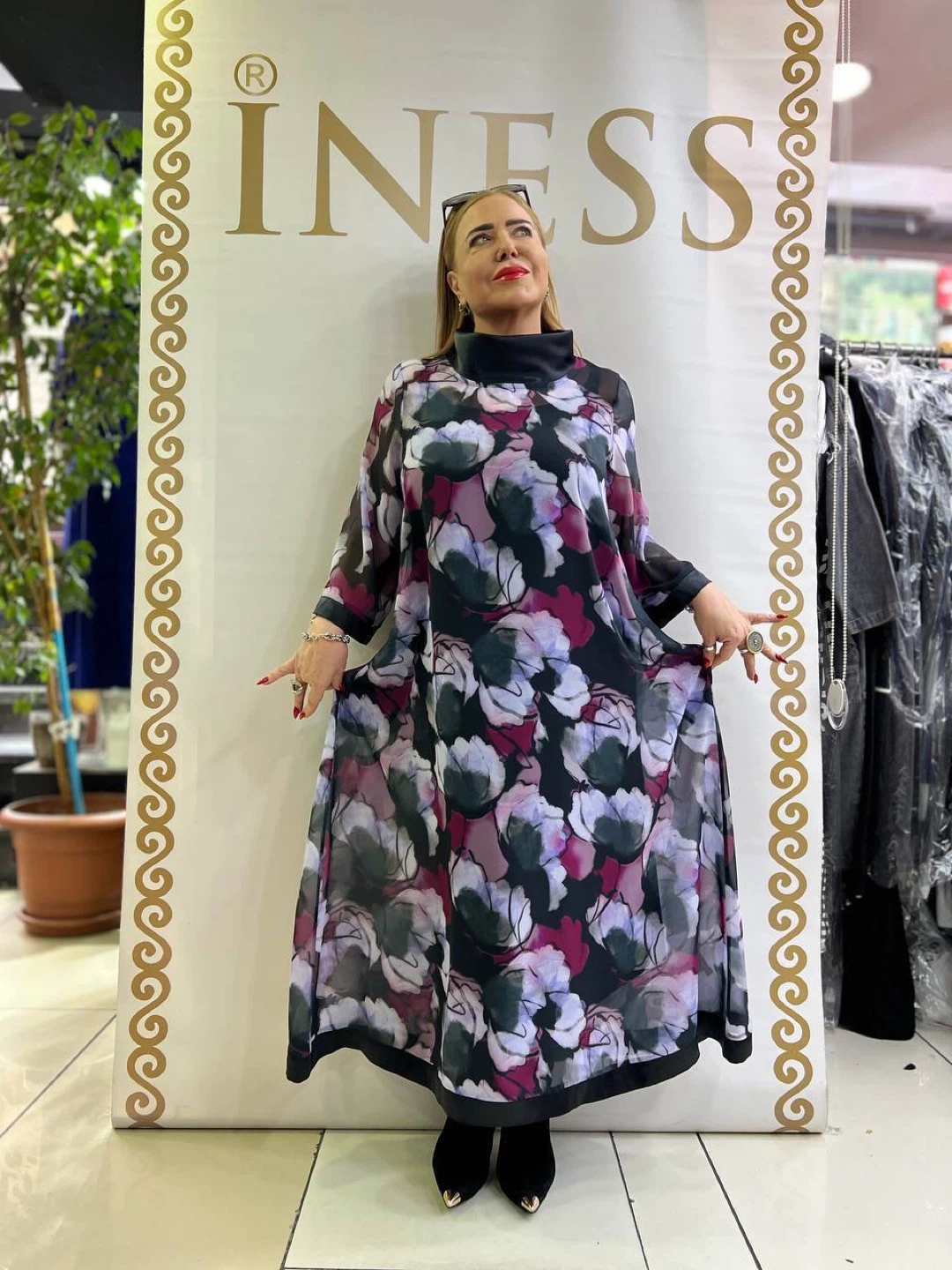 INESS Floral Print Maxi Dress - photo 5