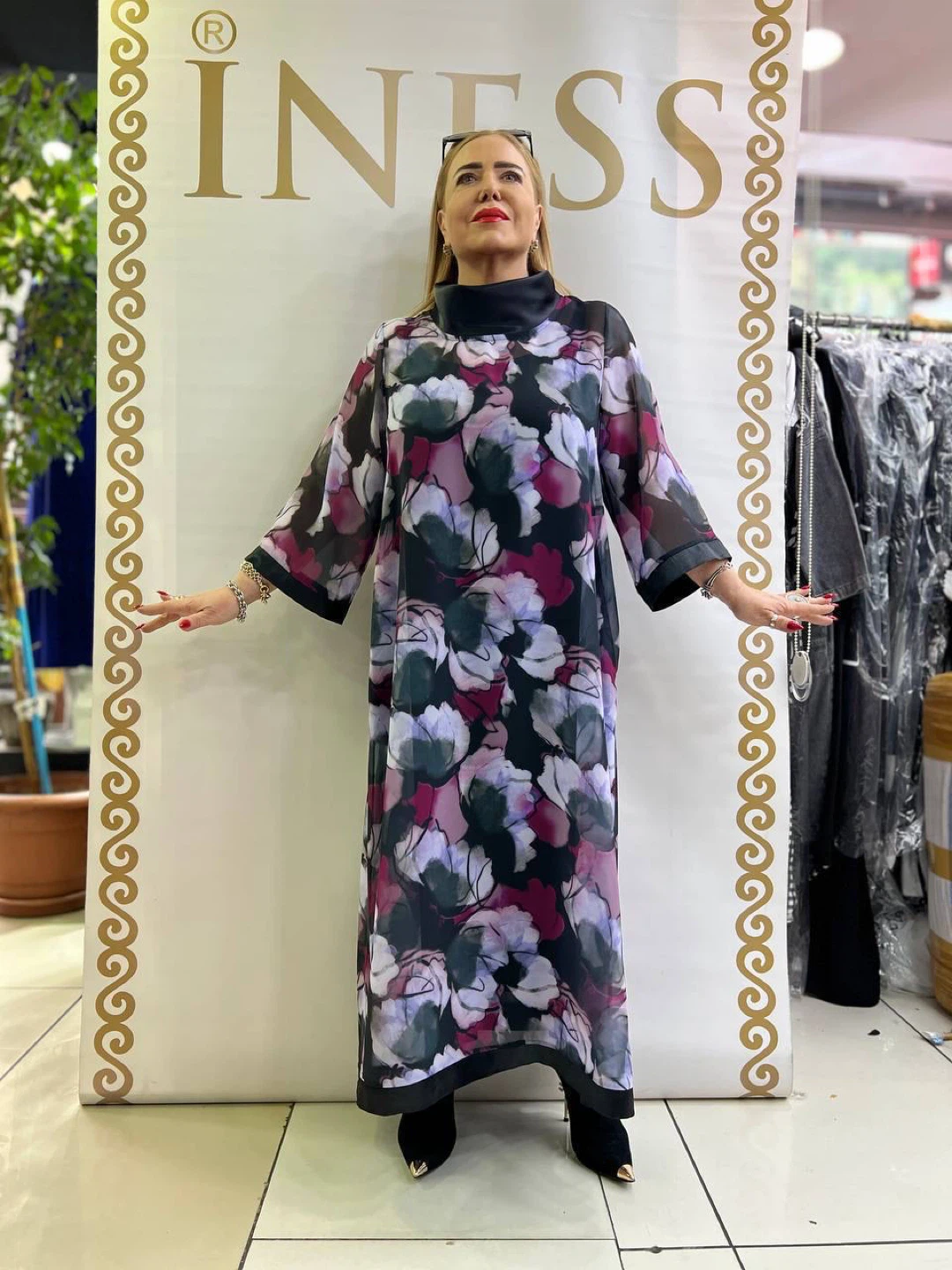 INESS Floral Print Maxi Dress - photo 3
