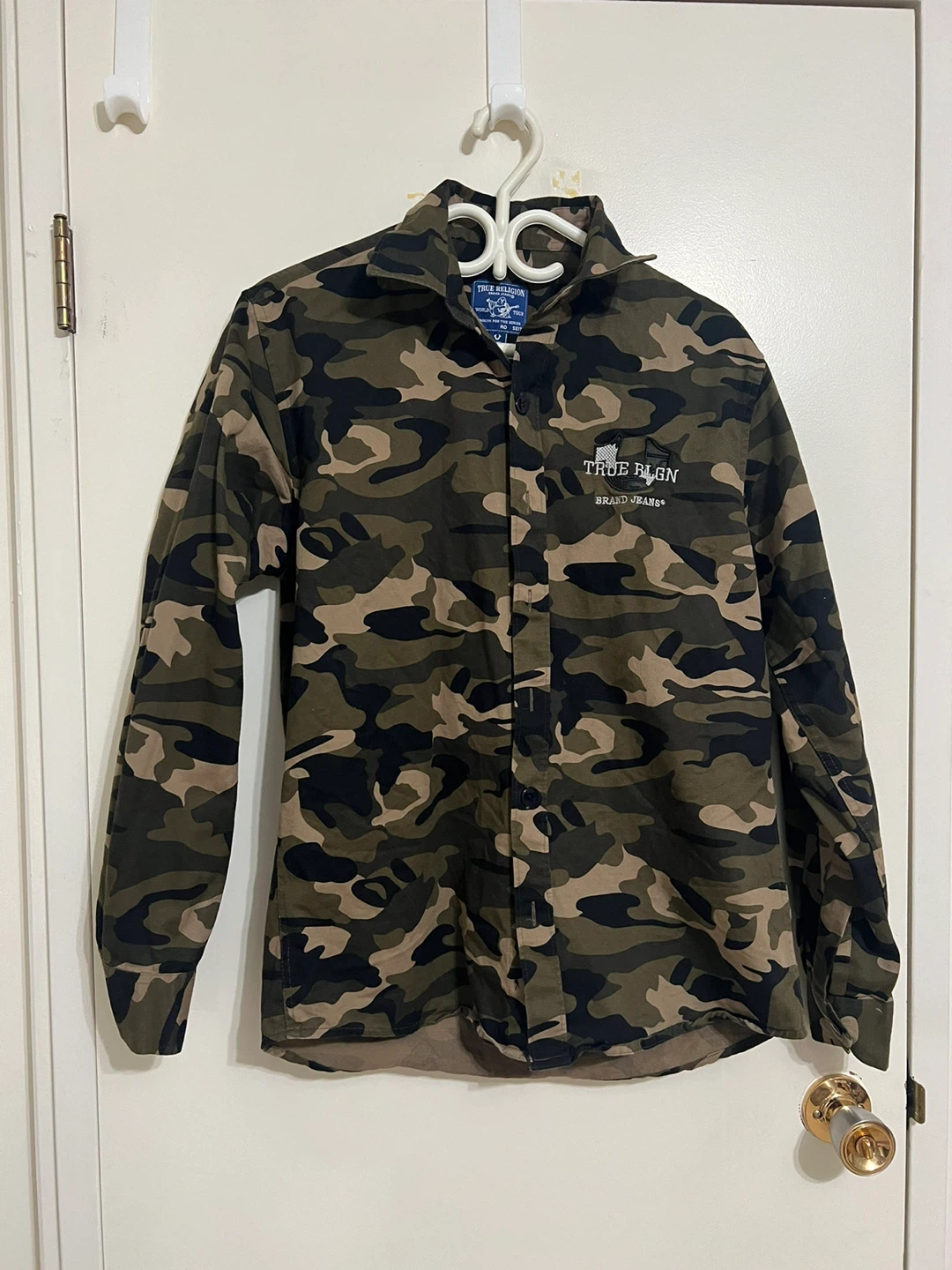 True Religion Camo Button-Up Shirt