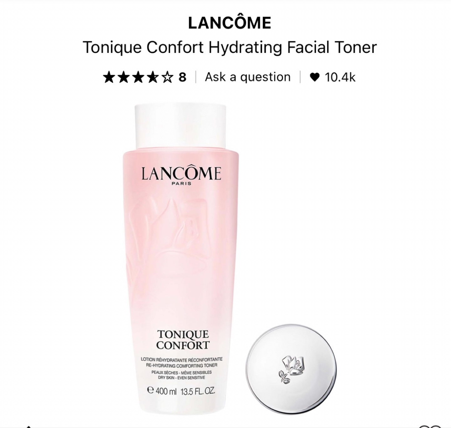 Lancôme Tonique Confort Hydrating Facial Toner 400ml - photo 2