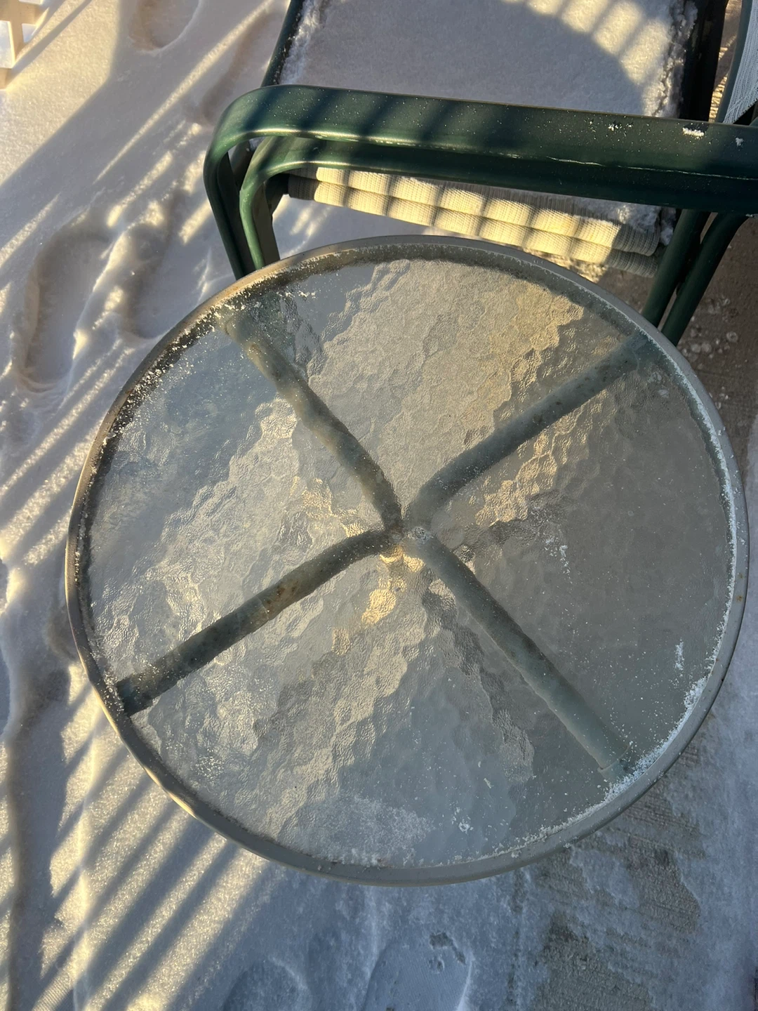 Outdoor Glass Top Side Table