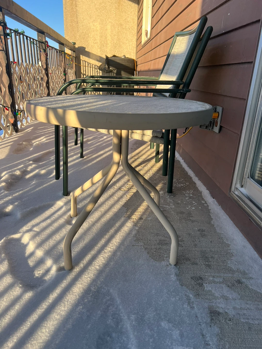 Outdoor Glass Top Side Table - photo 2