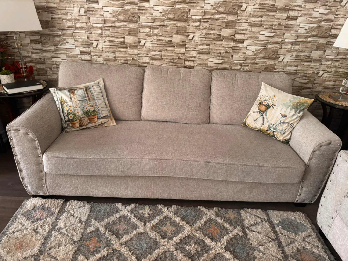 Beige Sofa and Loveseat Set - photo 2