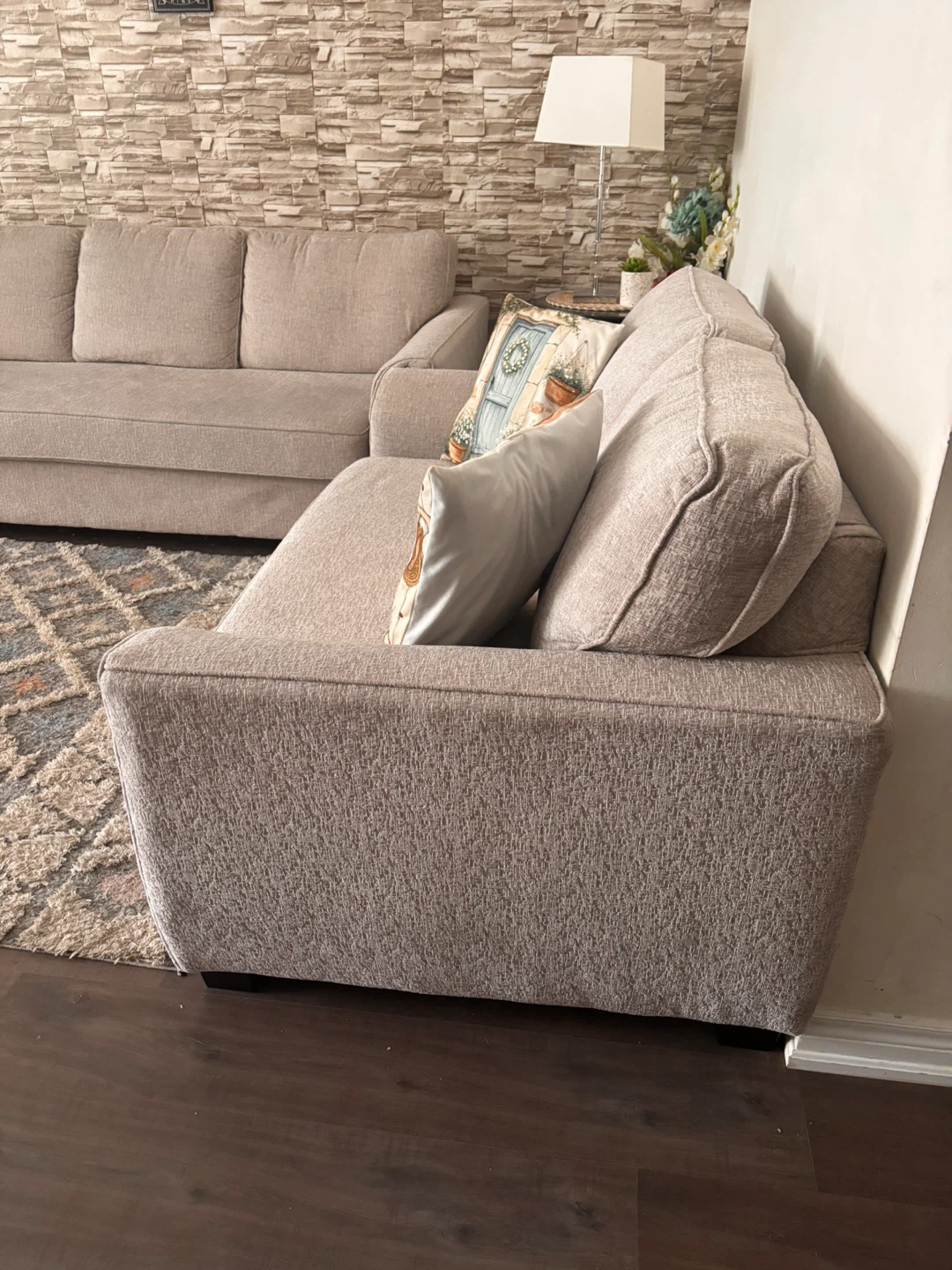 Beige Sofa and Loveseat Set - photo 4