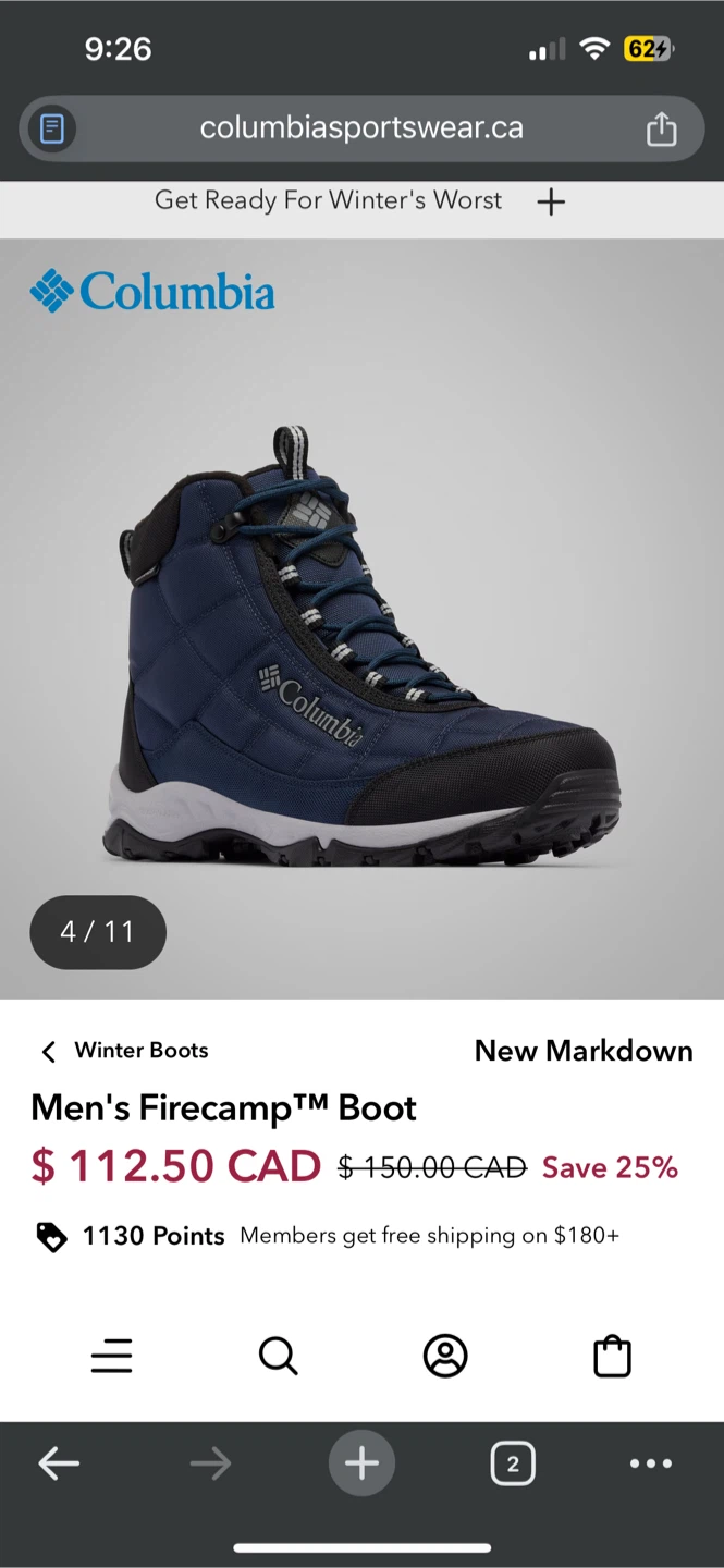Columbia Firecamp Boot Men's Size 8 - photo 3
