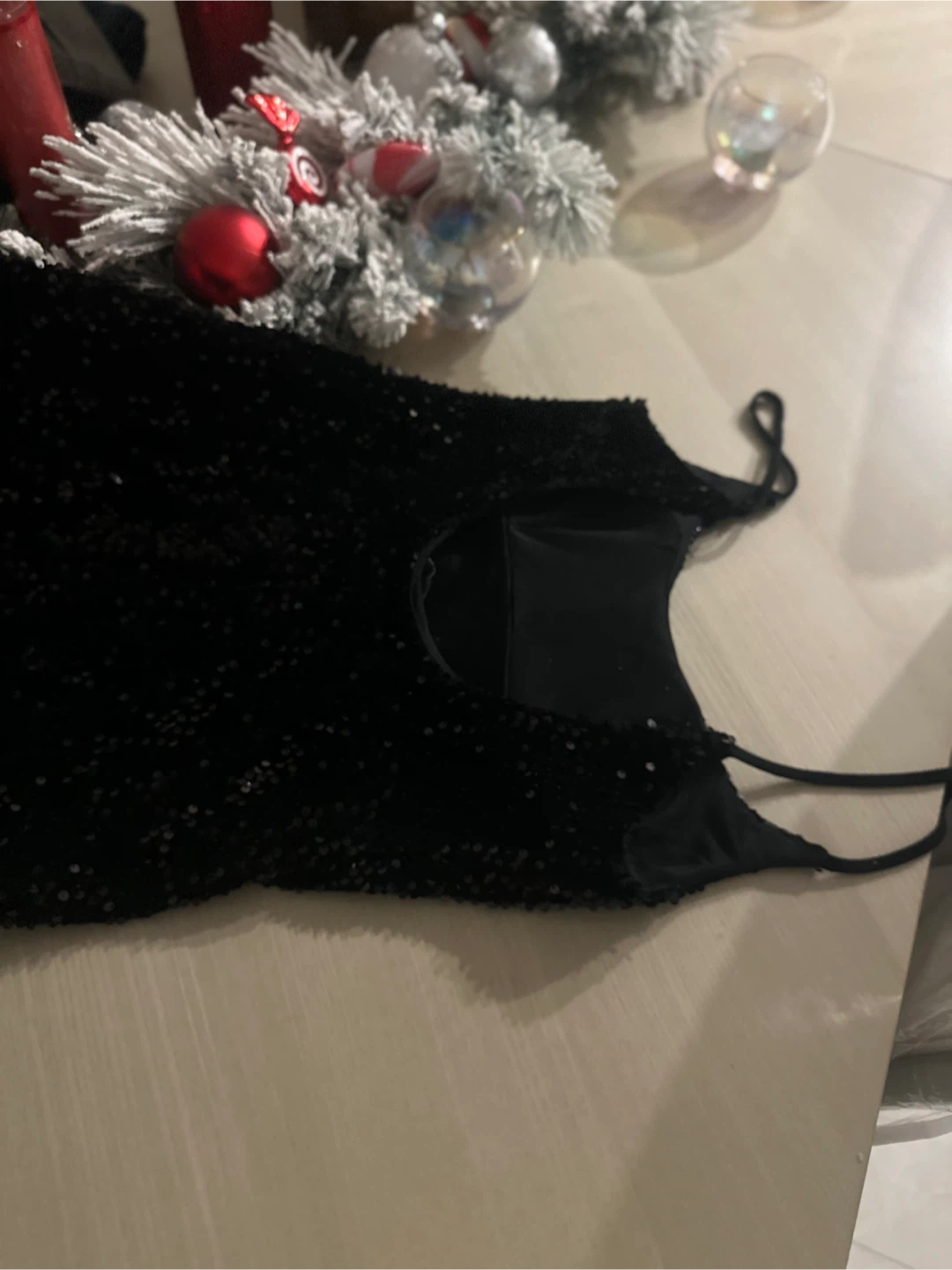 Sequin Mini Dress - Black - photo 2