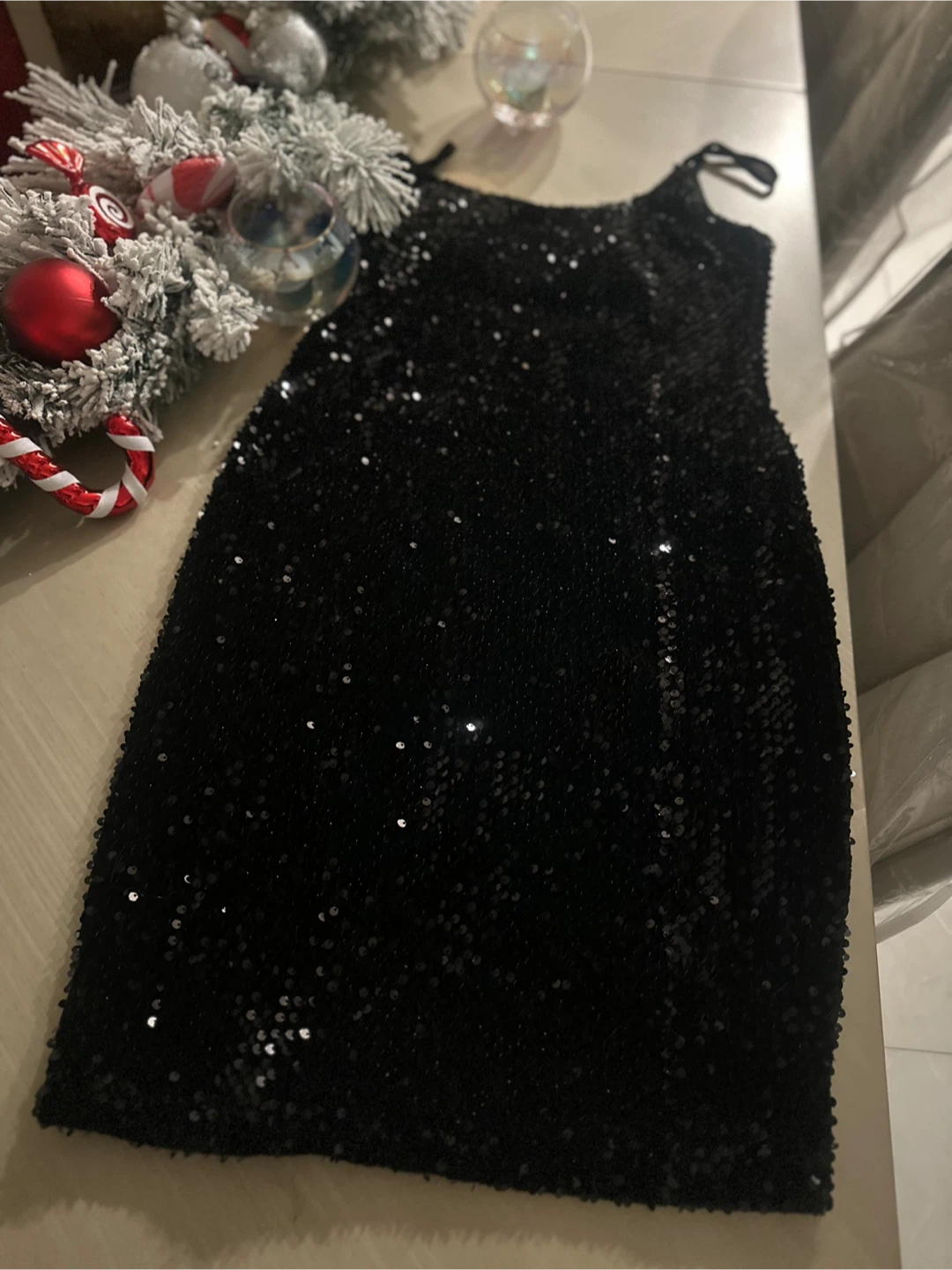 Sequin Mini Dress - Black