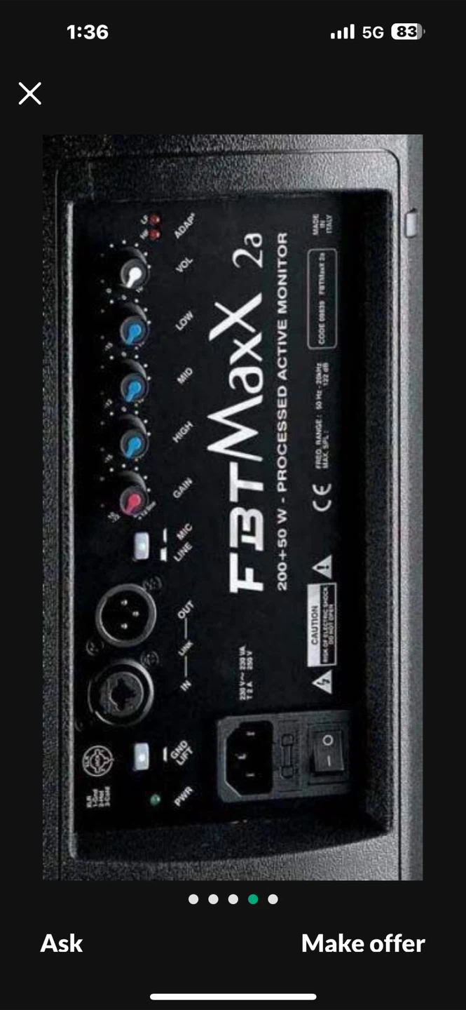 Yorkville Elite E10P & FBT MaxX 2a Speakers + Behringer Mixer - photo 3