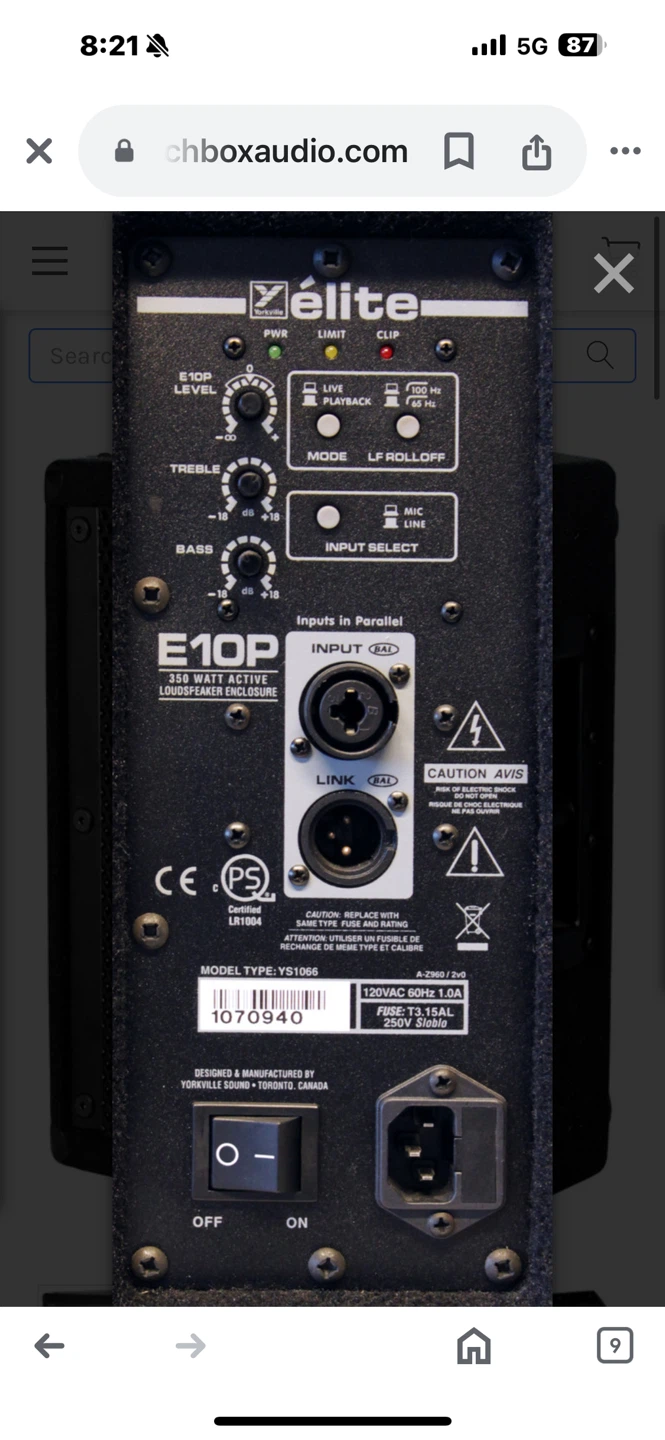 Yorkville Elite E10P & FBT MaxX 2a Speakers + Behringer Mixer - photo 4