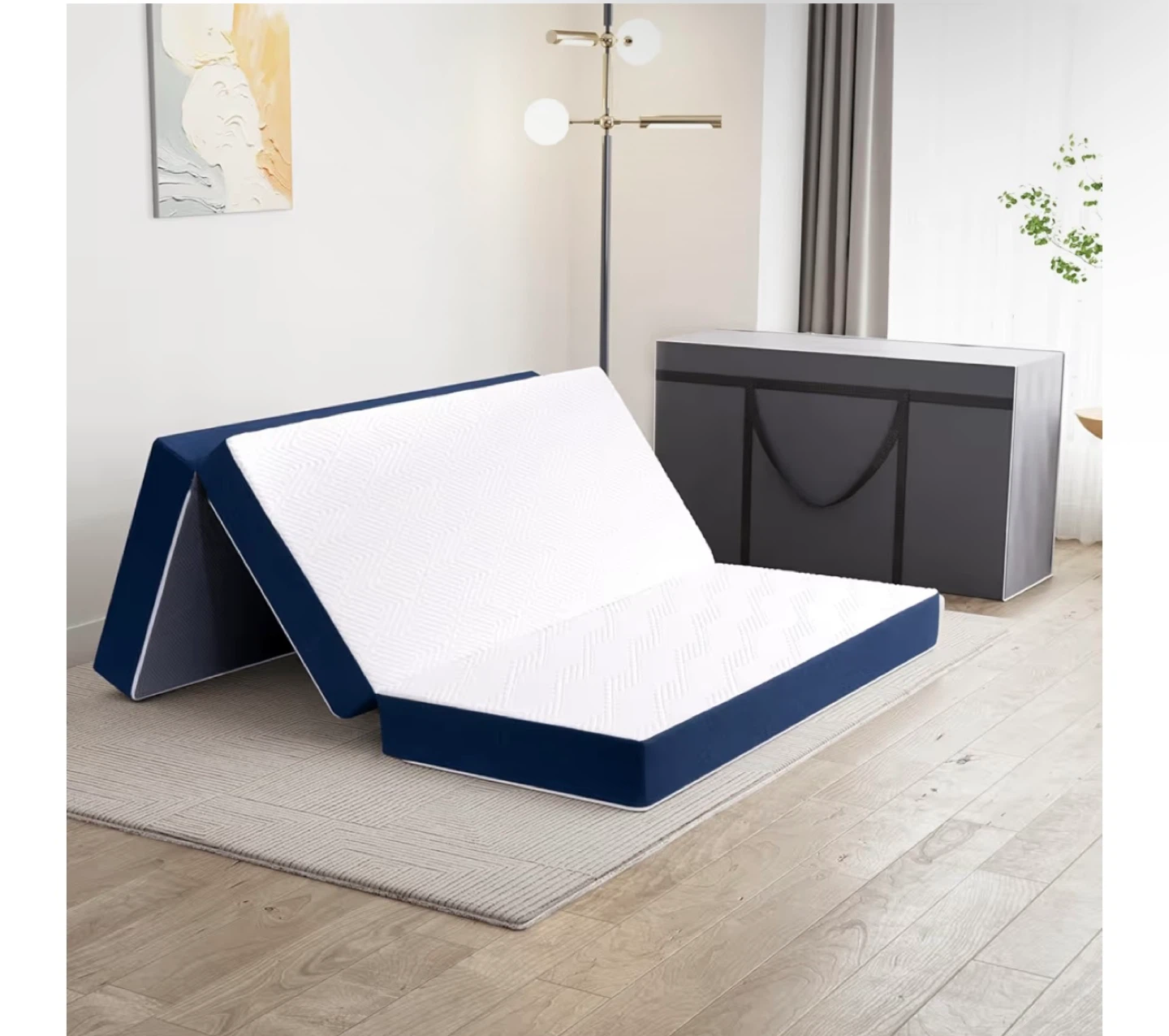 Tri-Fold Mattress Twin Size - Blue - photo 4