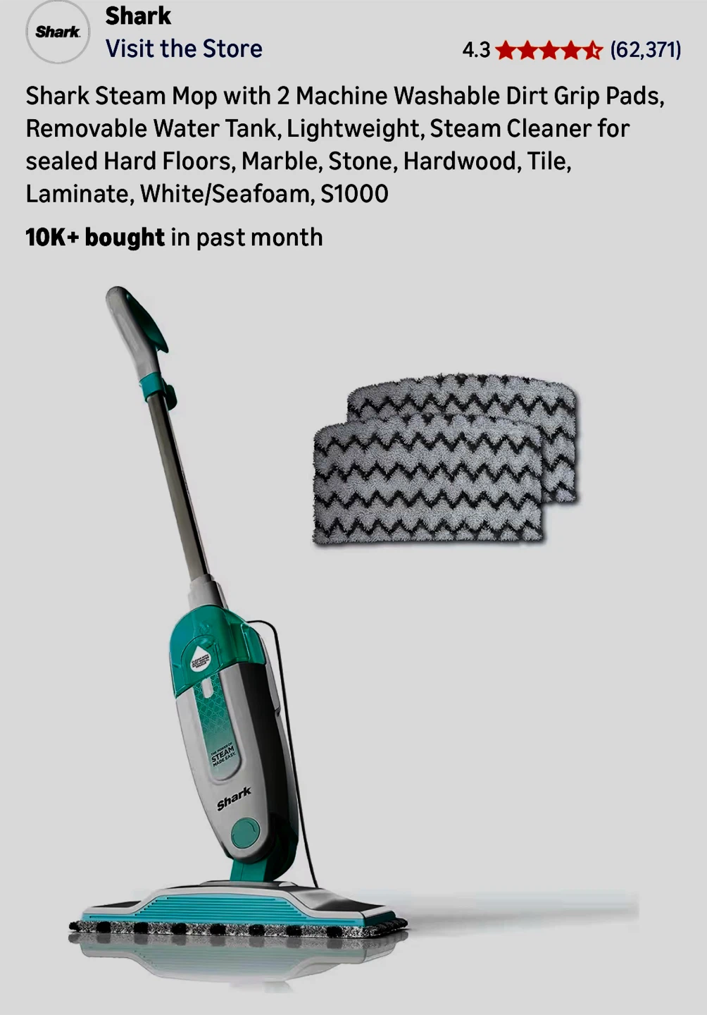 Shark Steam Mop with 2 Pads