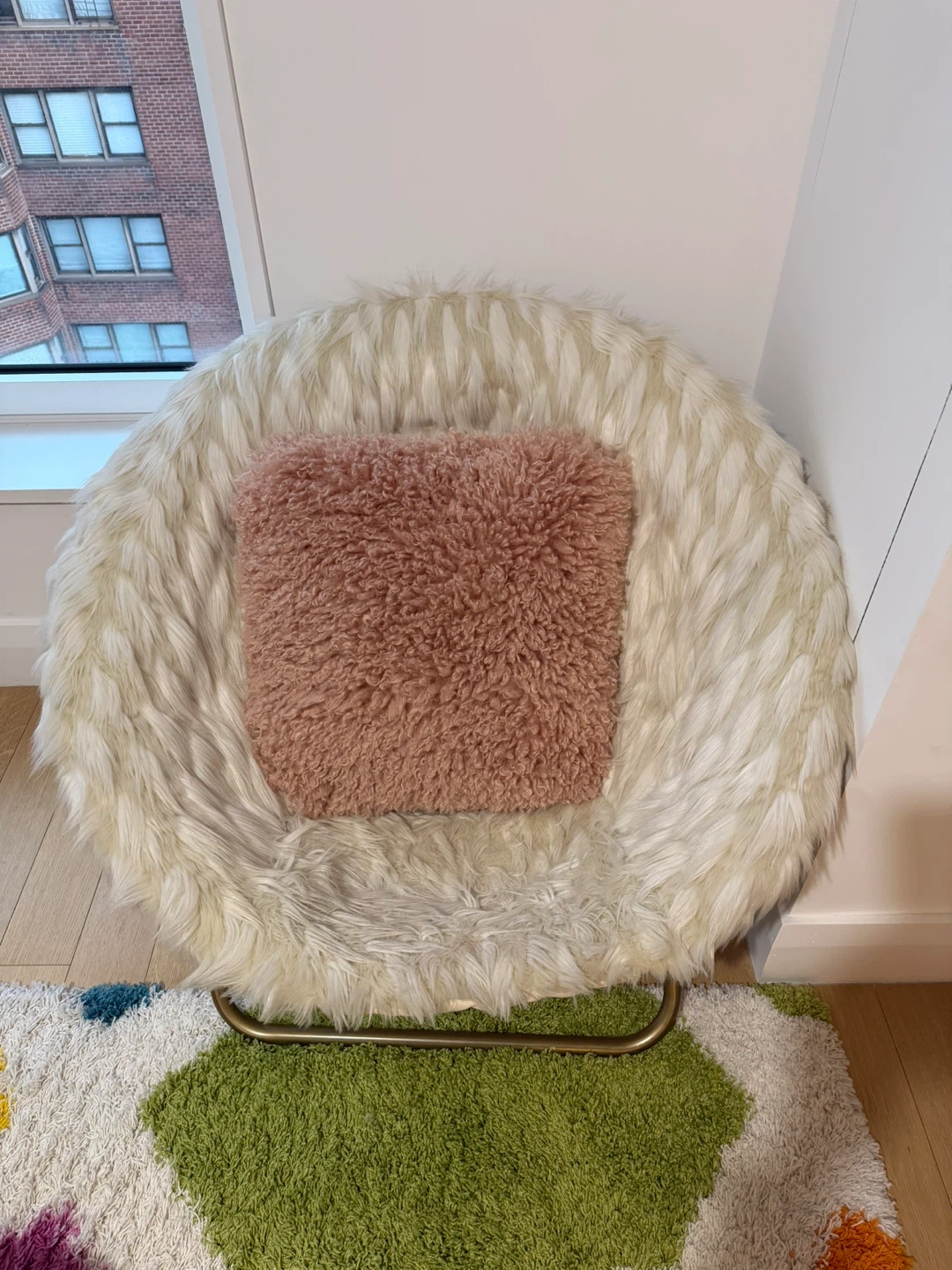 Faux Fur Saucer Chair
