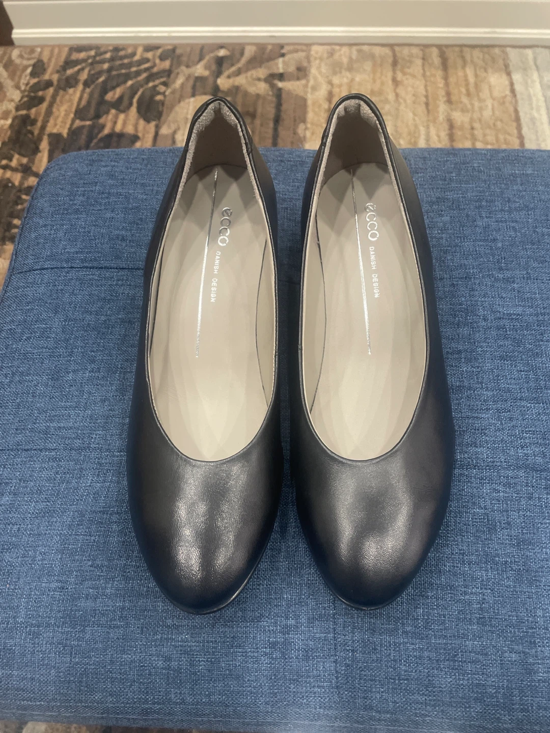 Ecco Danish Design Black Leather Heels