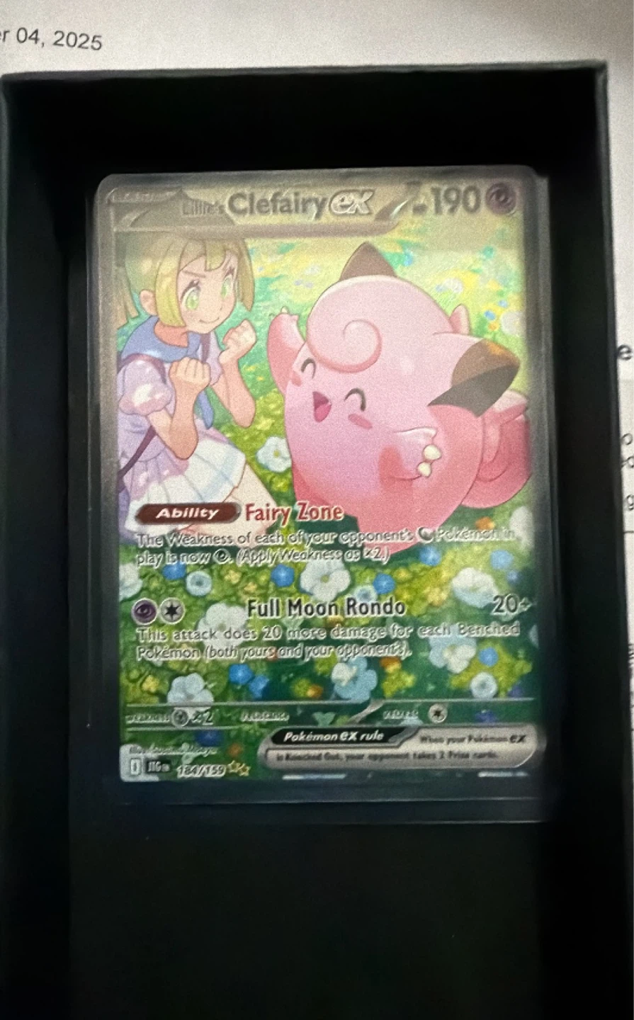 Lillie's Clefairy EX Special Illustration Rare Holofoil Pokemon