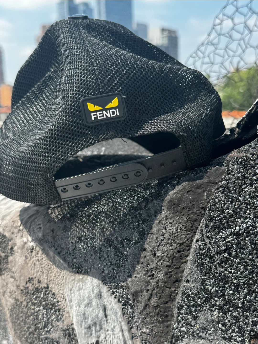 Fendi Black Mesh Baseball Cap - photo 3