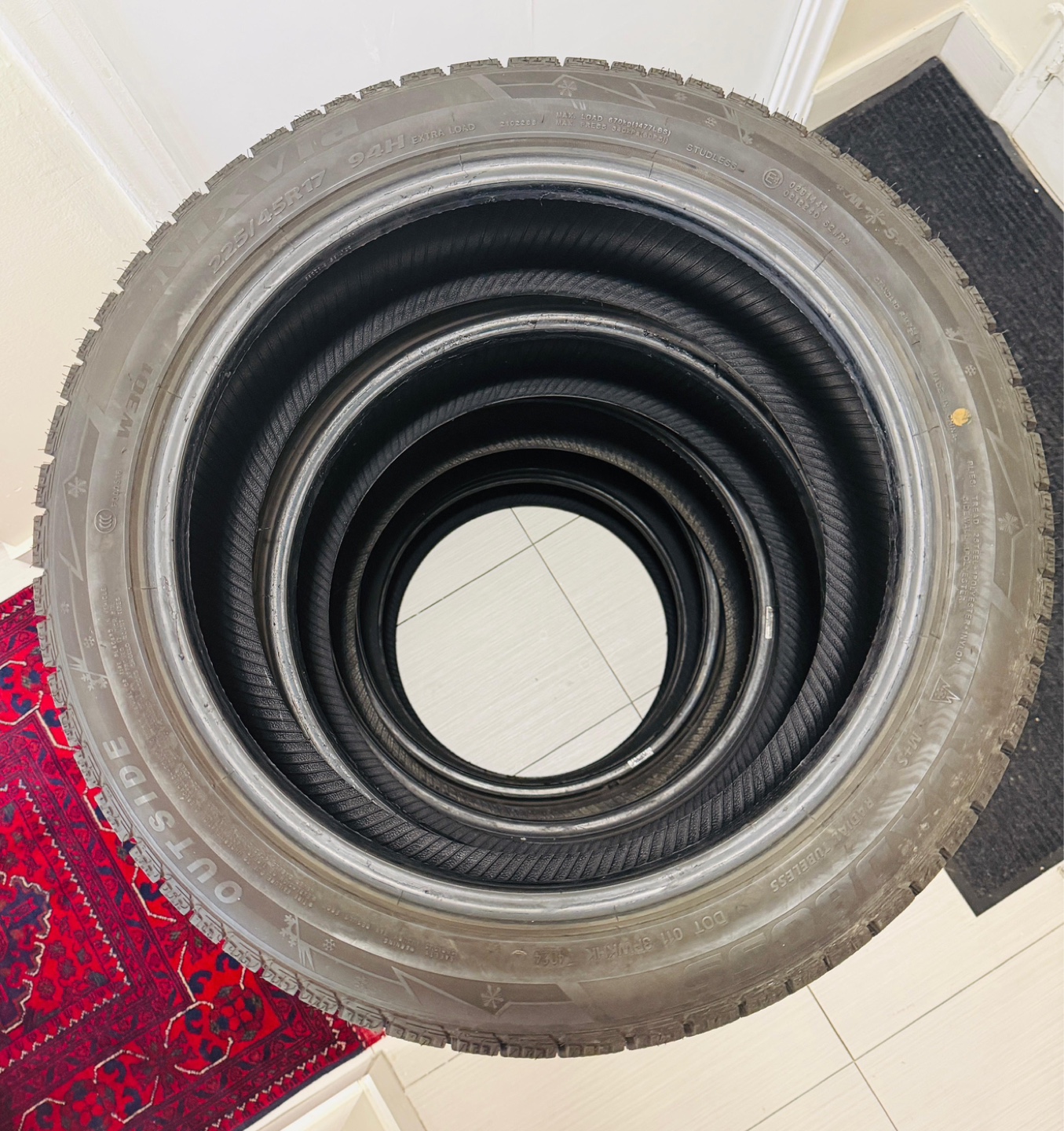 5x 225/45R17 Winter Tires - Nexen WinGuard Winspike