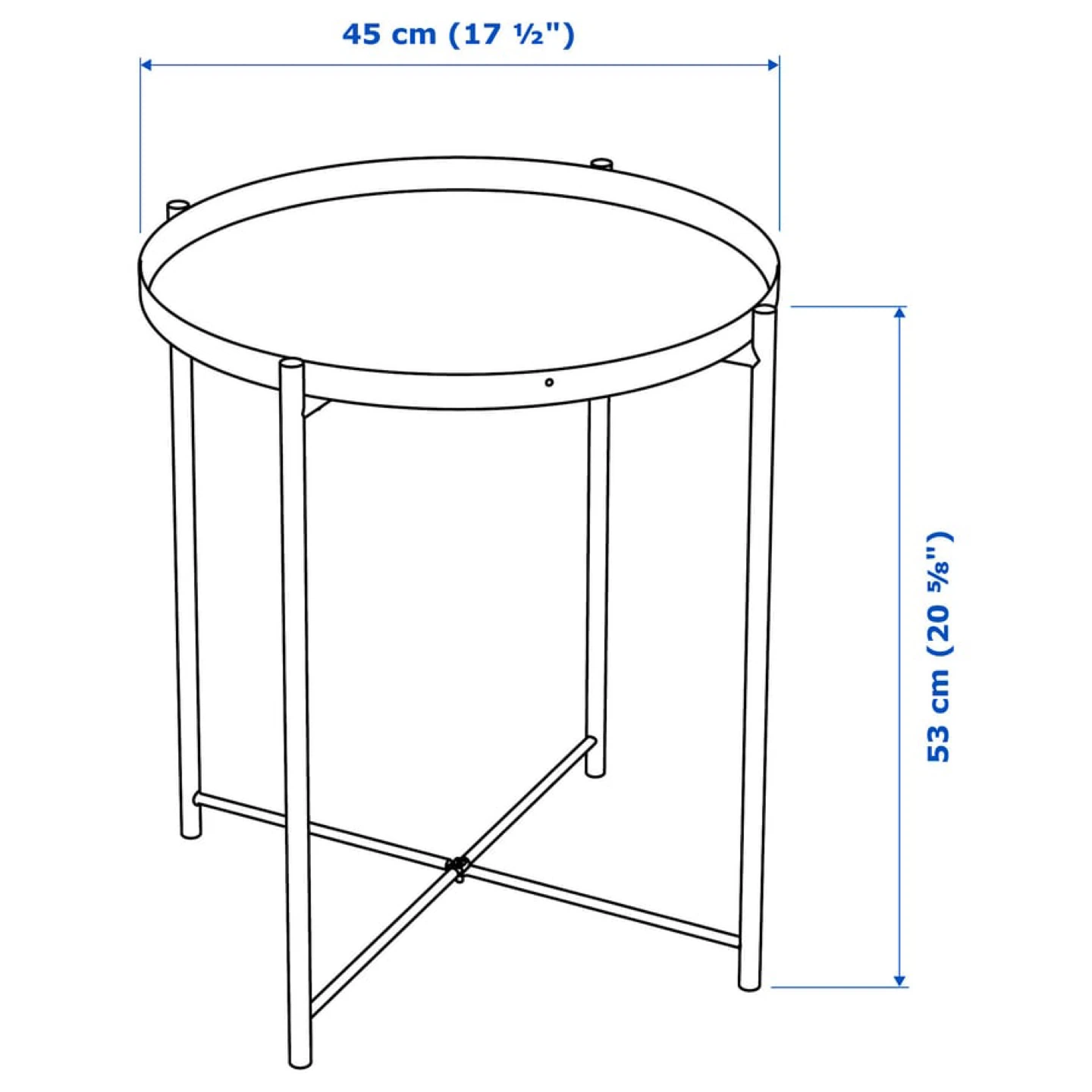 IKEA GLADOM White Side Table - photo 4