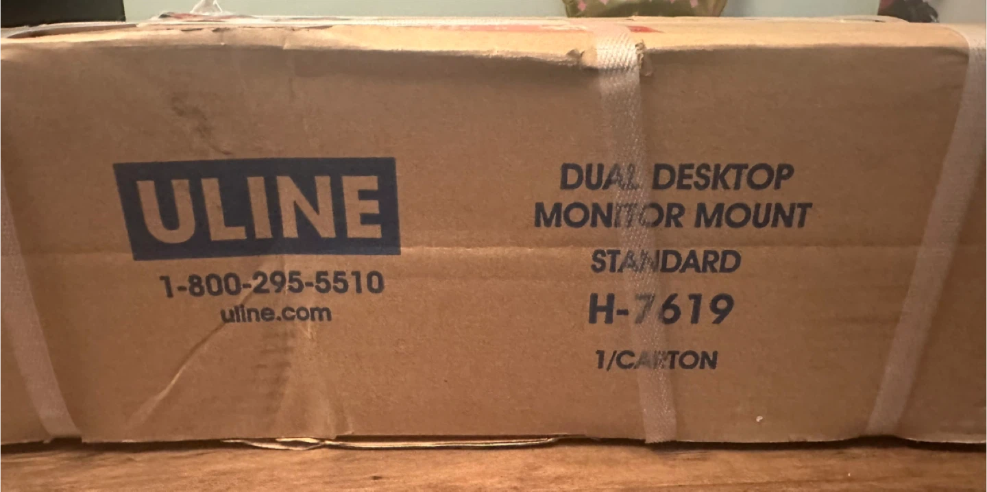 Uline Dual Desktop Monitor Mount - Standard H-7619 - photo 2