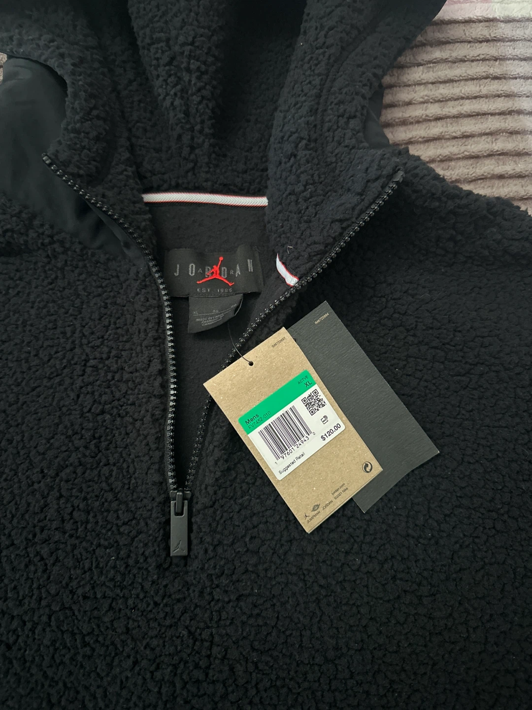 New Jordan Black Fleece Hoodie XL - photo 2