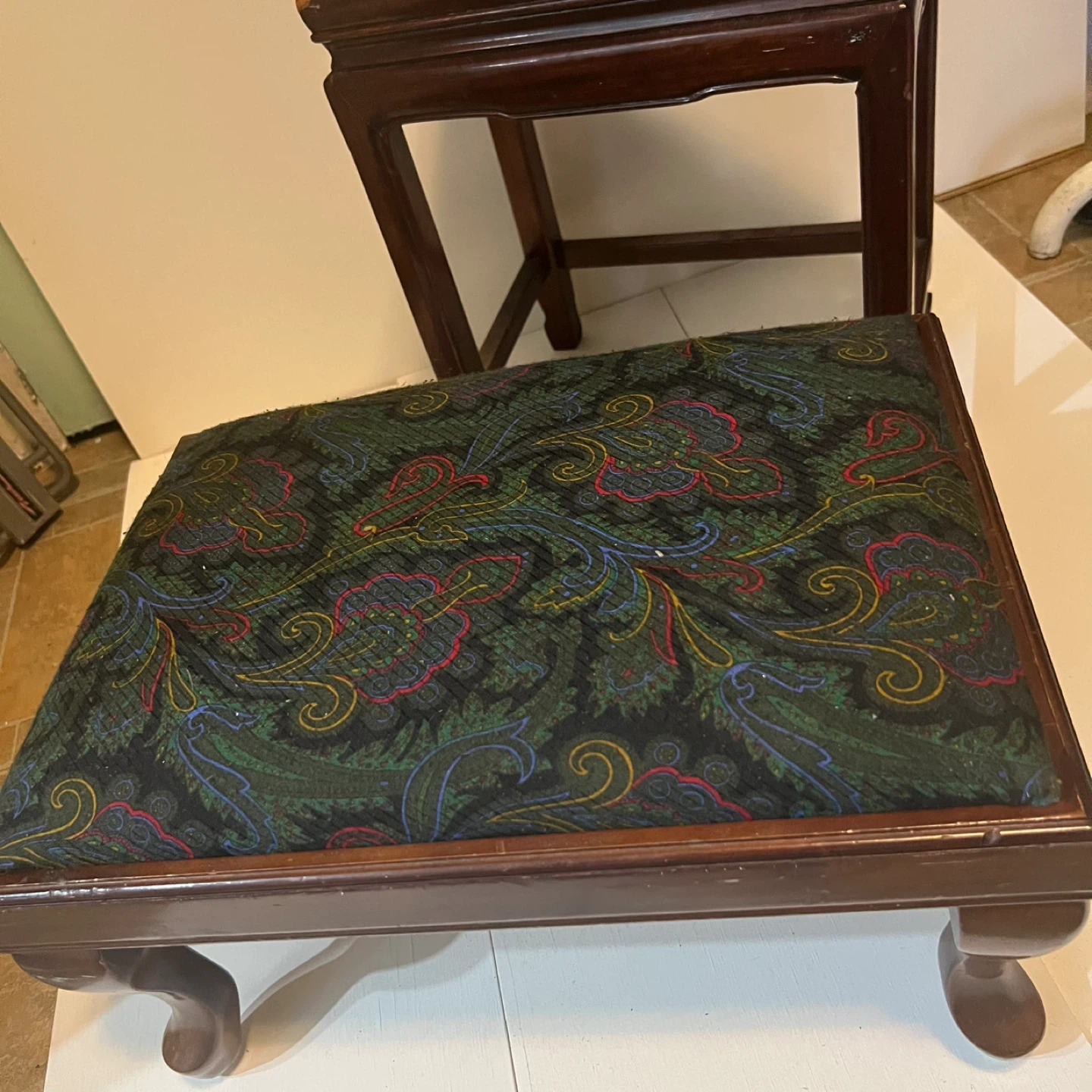 Upholstered Footstool Ottoman