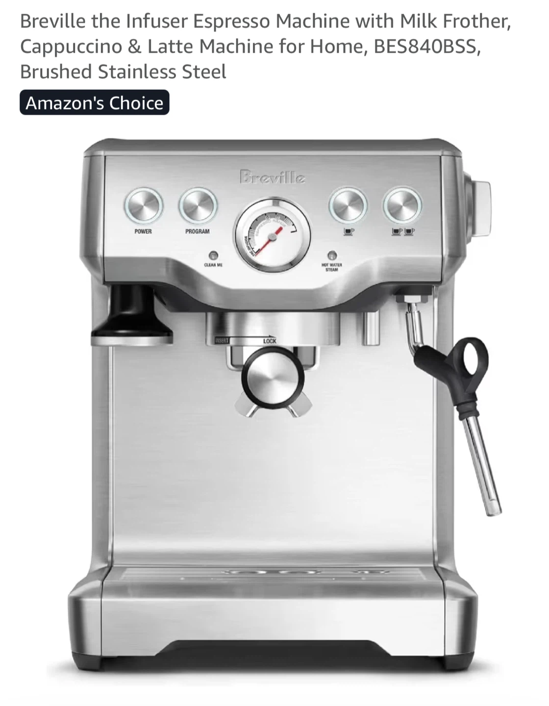Breville BES840BSS Espresso Machine - photo 3