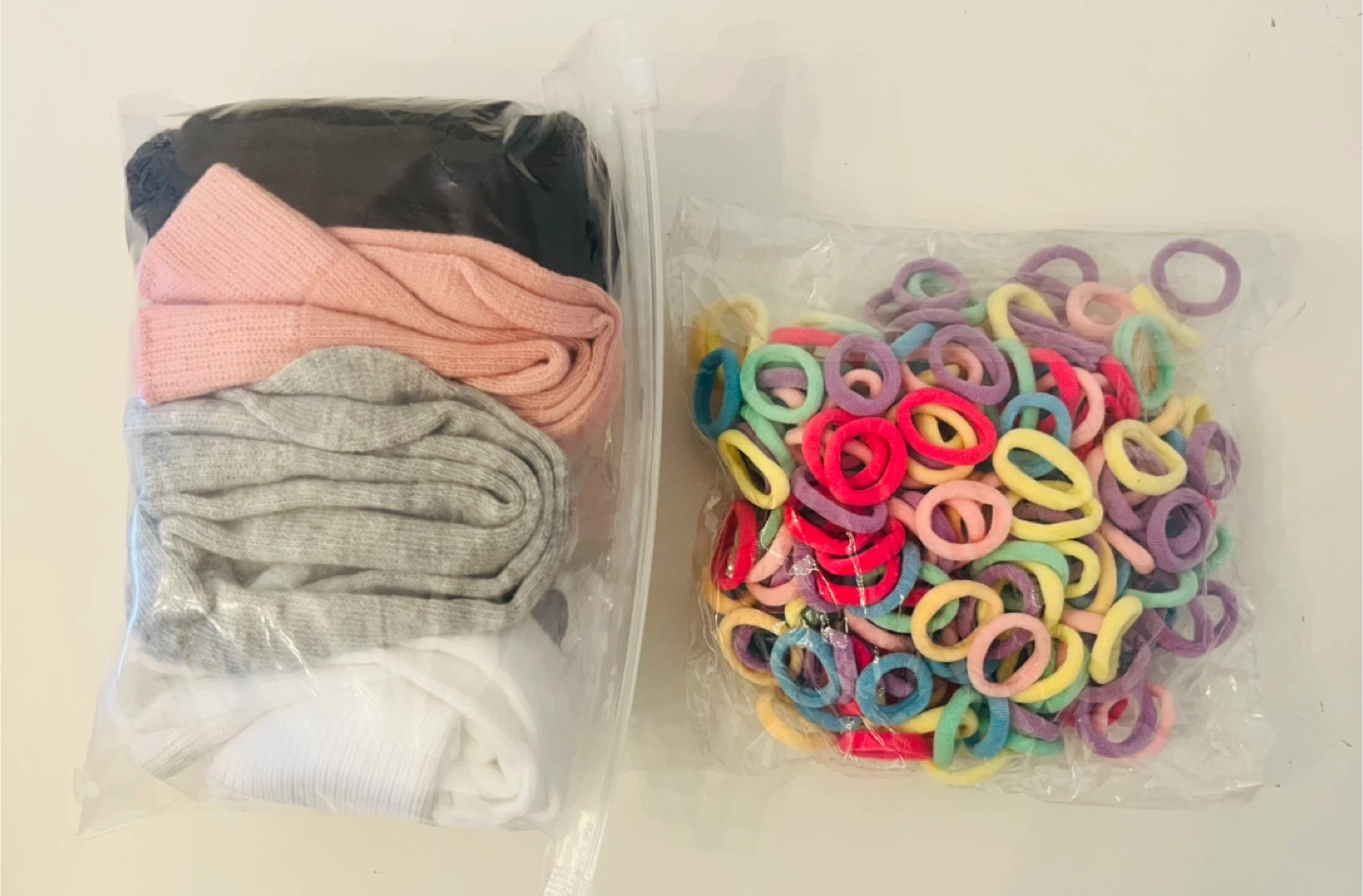 Girl's Tights 4-Pack-Colored Hair Ties