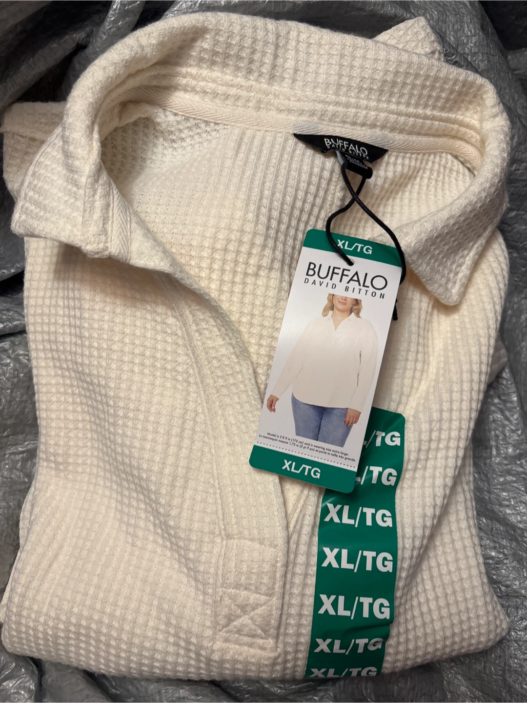 Buffalo David Bitton Waffle Knit Shirt XL - New